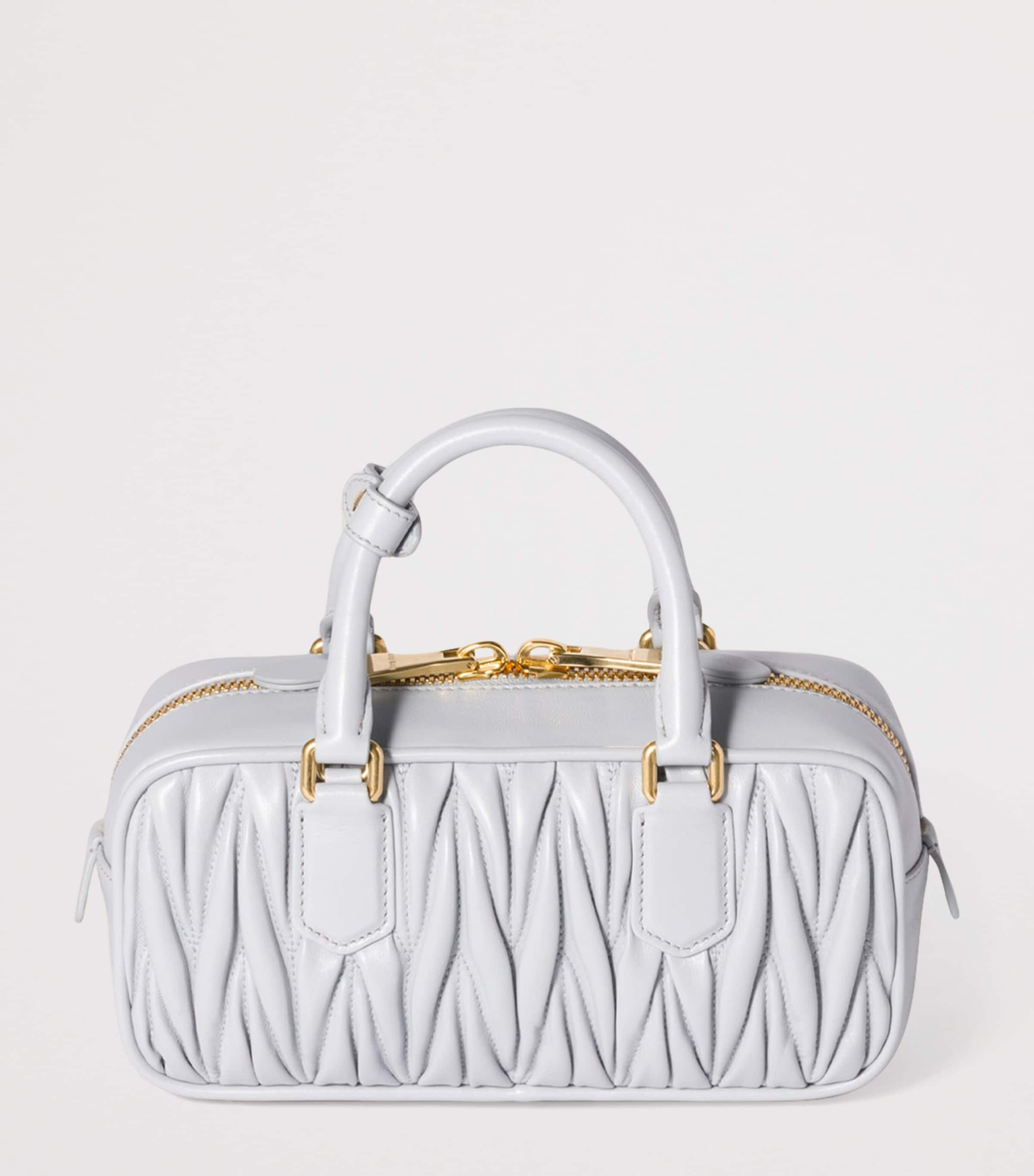 Nappa Leather Matelassé Arcadie Top-Handle Bag F0164 Image 3