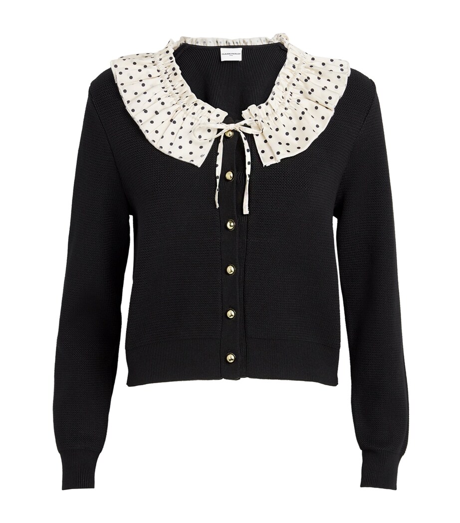 Knitted Collared Cardigan - Image 1