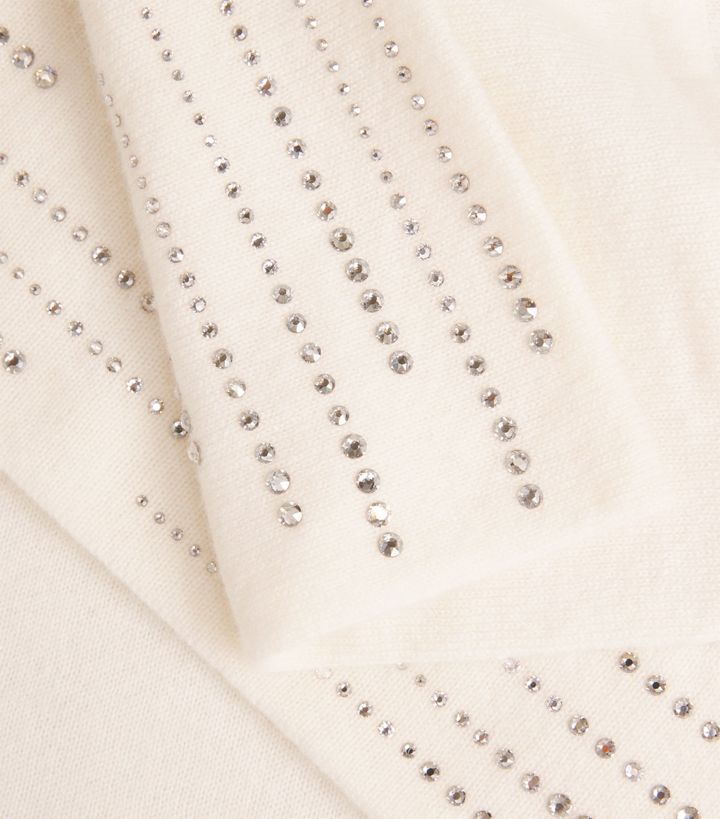 Cashmere Embellished Carmen Cape WINTER WHITE/SI Image 5