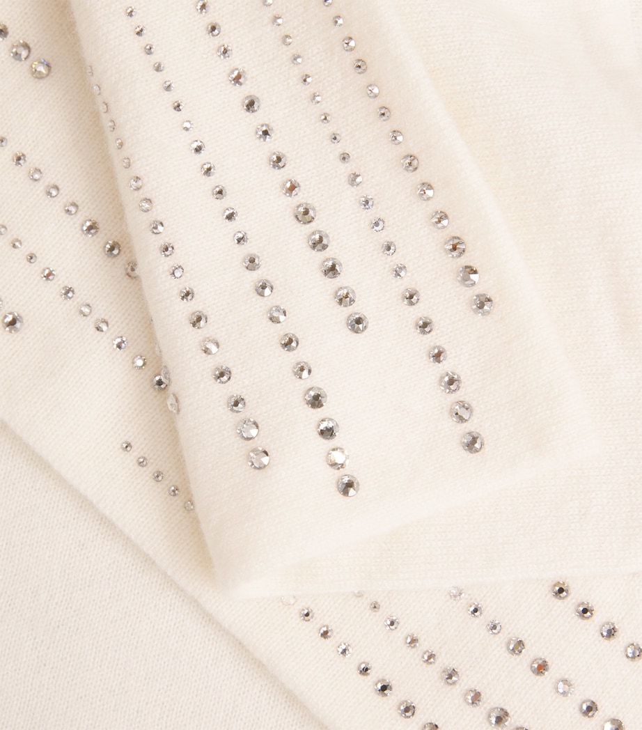Cashmere Embellished Carmen Cape WINTER WHITE/SI Image 5