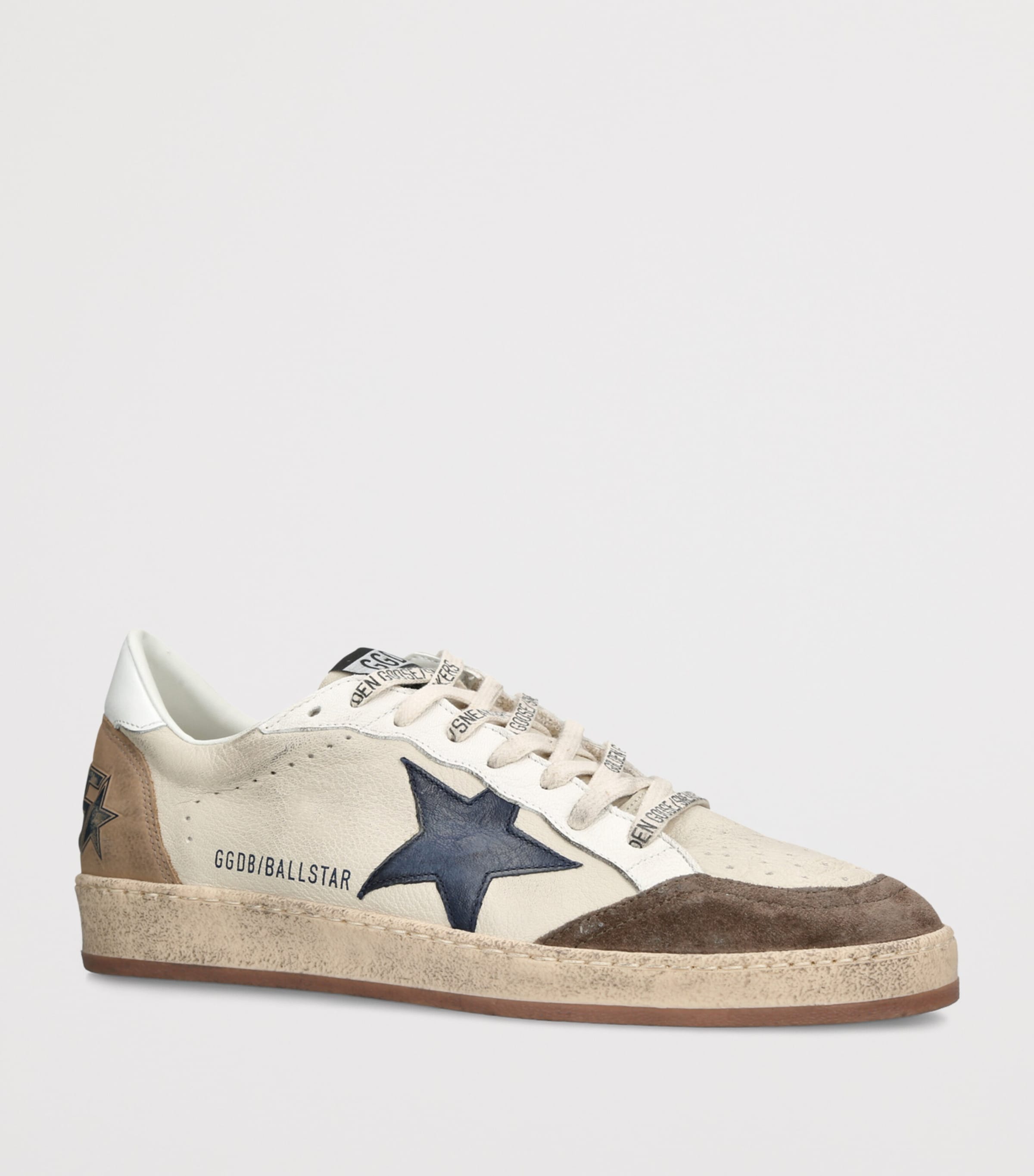Golden Goose Leather Ballstar Sneakers White/navy Image 3