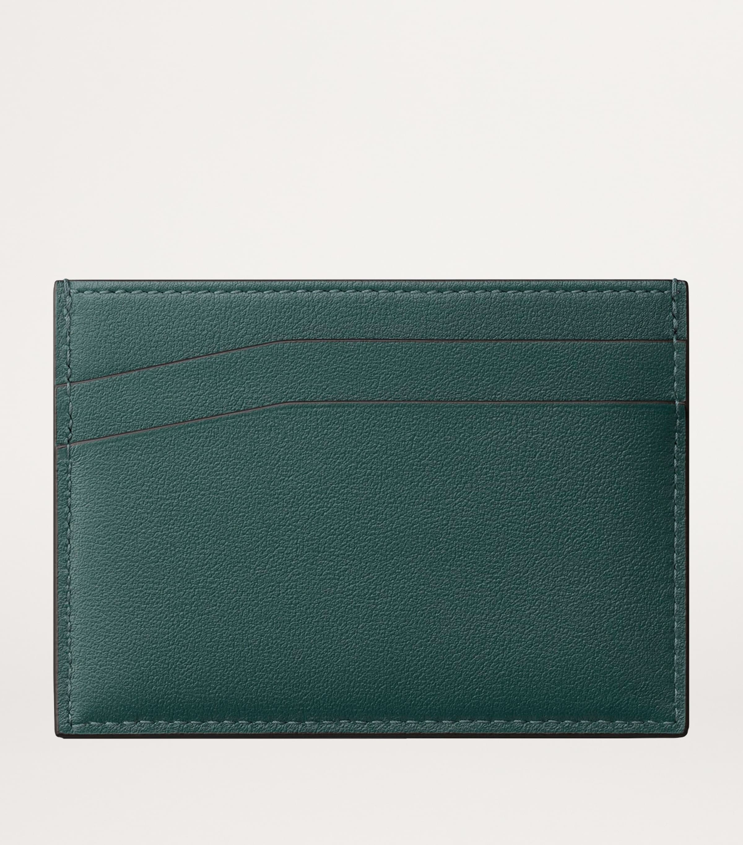 Calfskin Losange Shadow Card Holder PINE GREEN Image 3