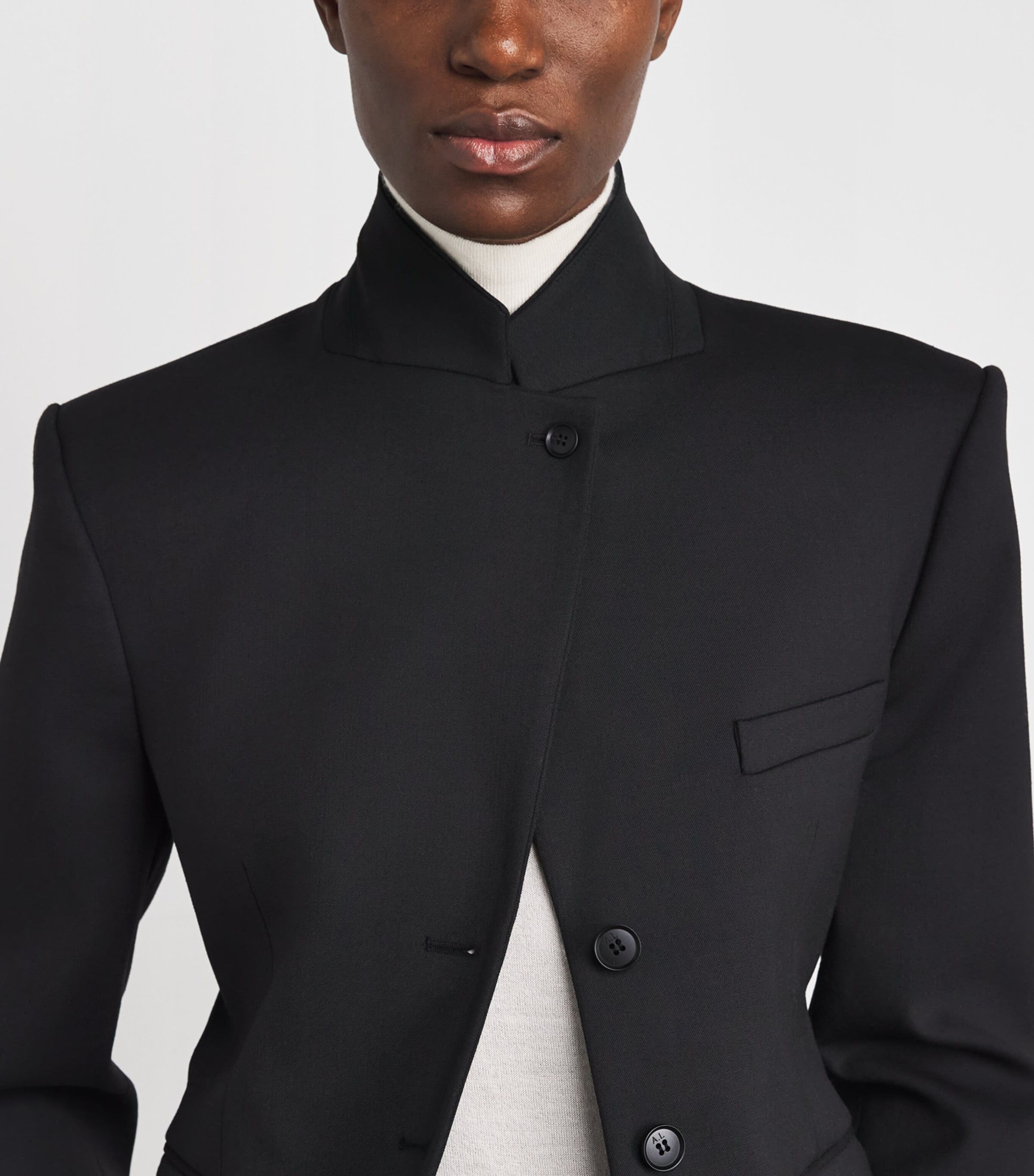Almada Label Womens Cillian Tailored Blazer Black Image 3