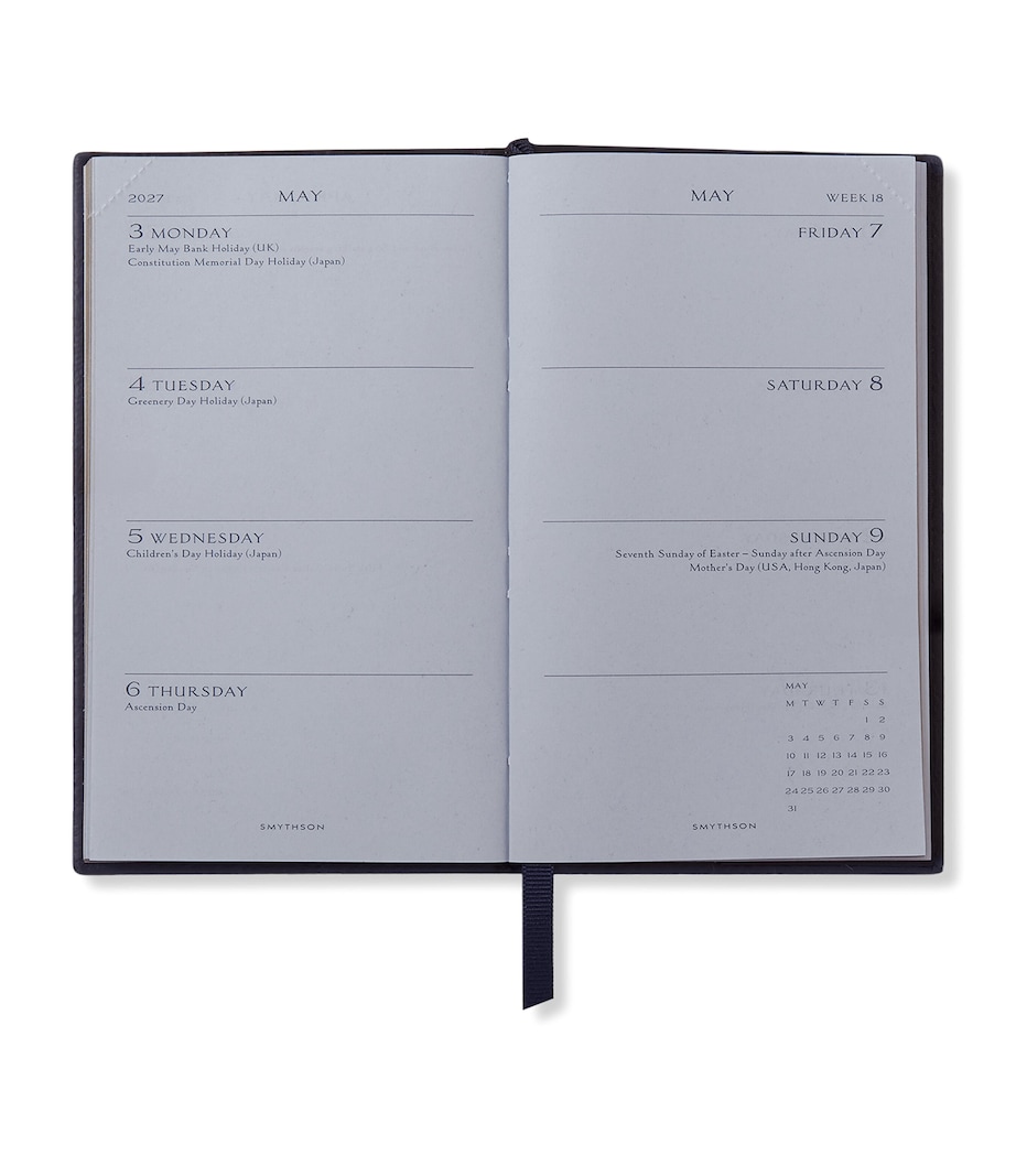 Smythson Leather Panama 2026/27 Diary Navy Image 2