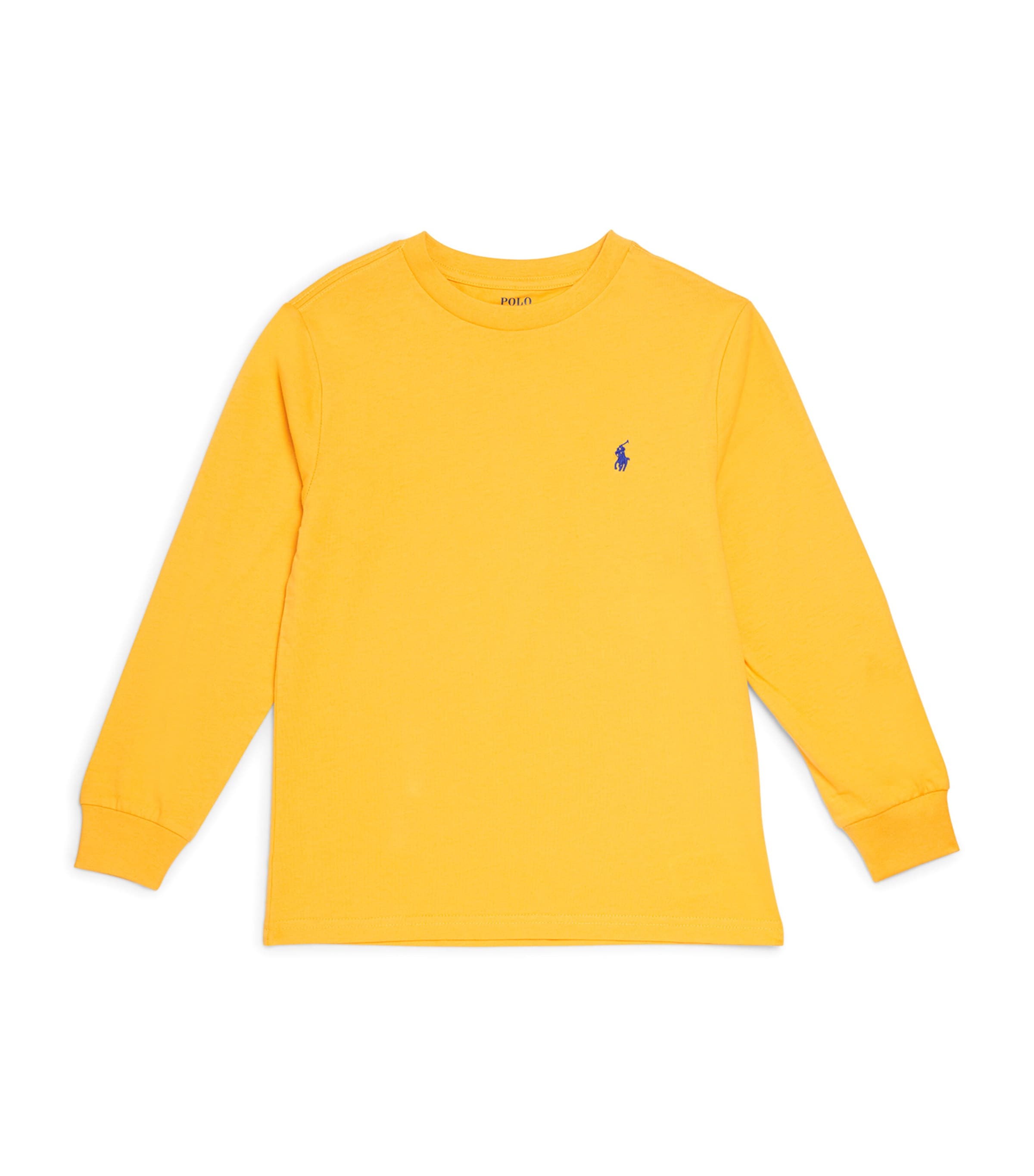 Shop Ralph Lauren Cotton Logo Embroidered T-shirt In Yellow