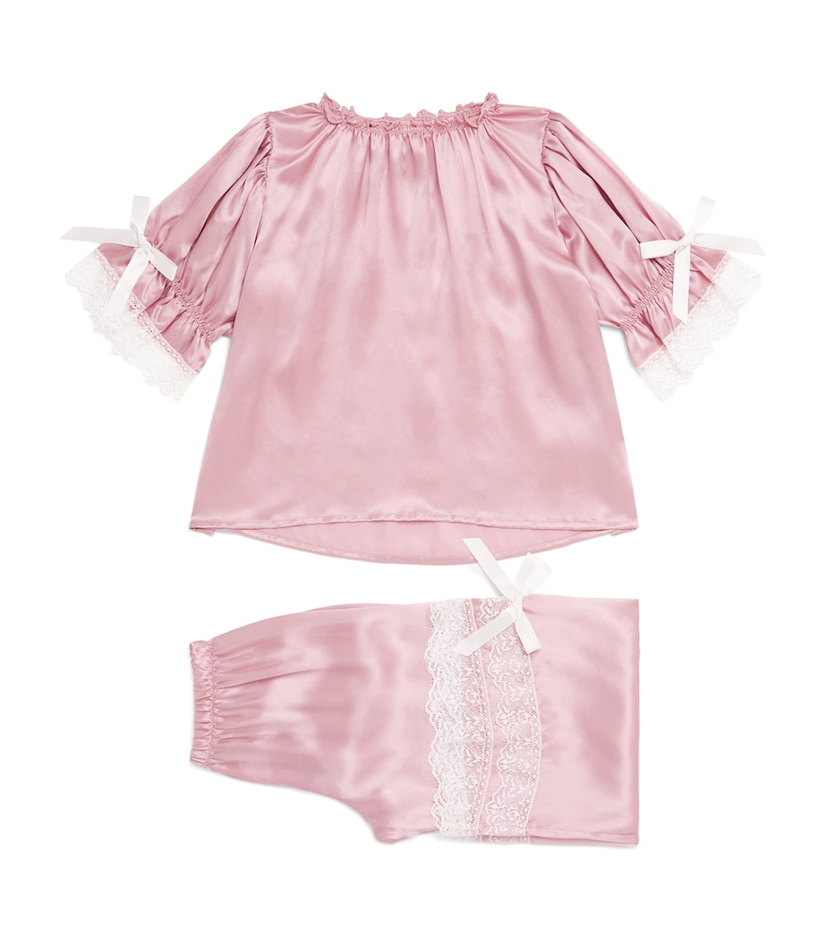 Amiki Silk Jana Pyjama Set (2-14 Years) Dusty Pink Image 1