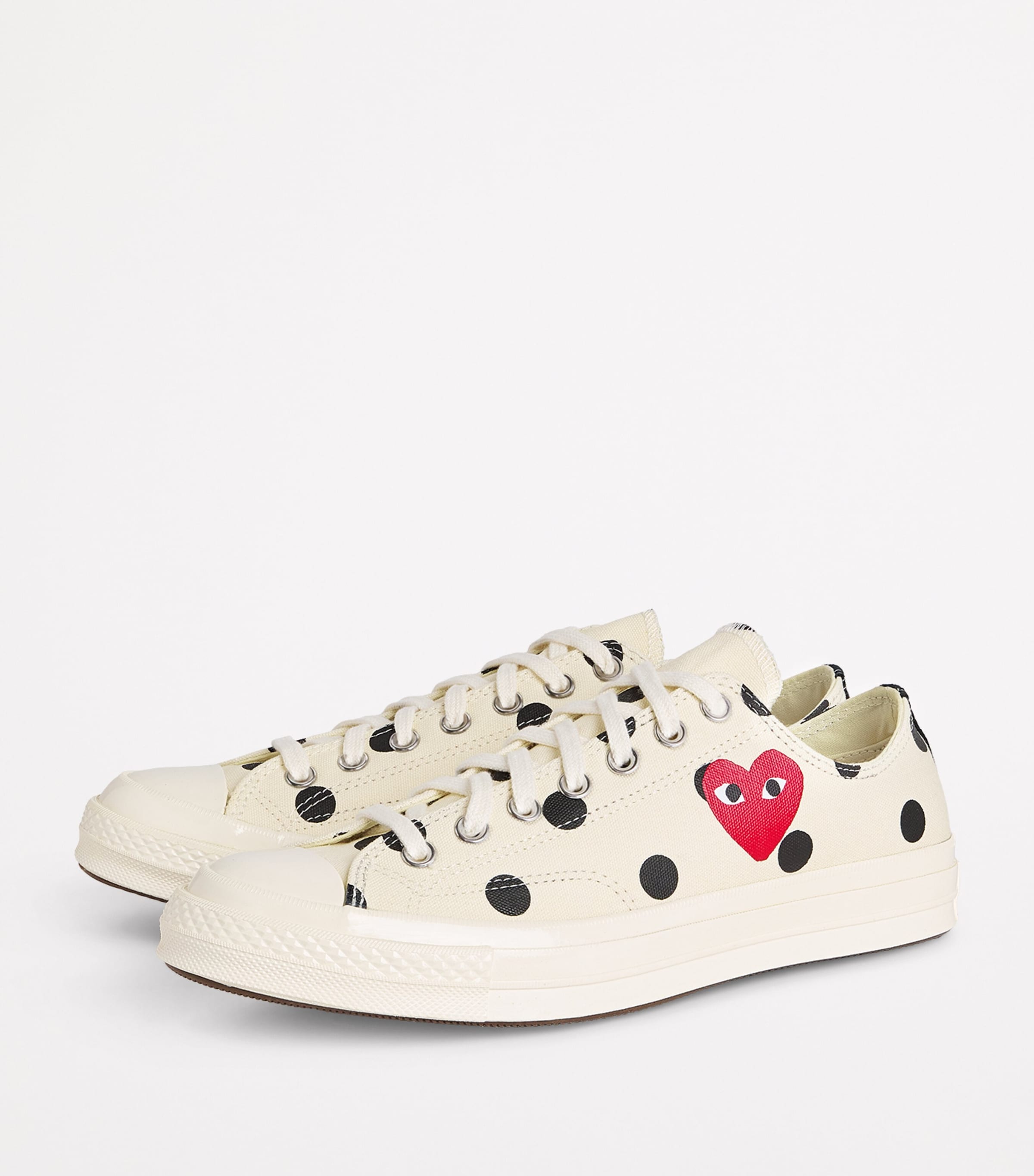 x Converse Polka Dot Heart Chuck Taylor All Star '70 Low-Top Sneakers OFF WHITE Image 3