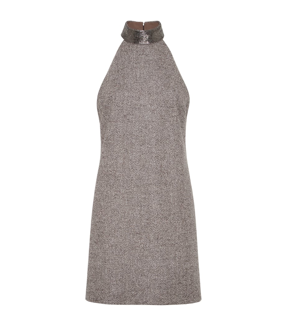 Wool-Blend Tweed Mini Dress C136 Image 1