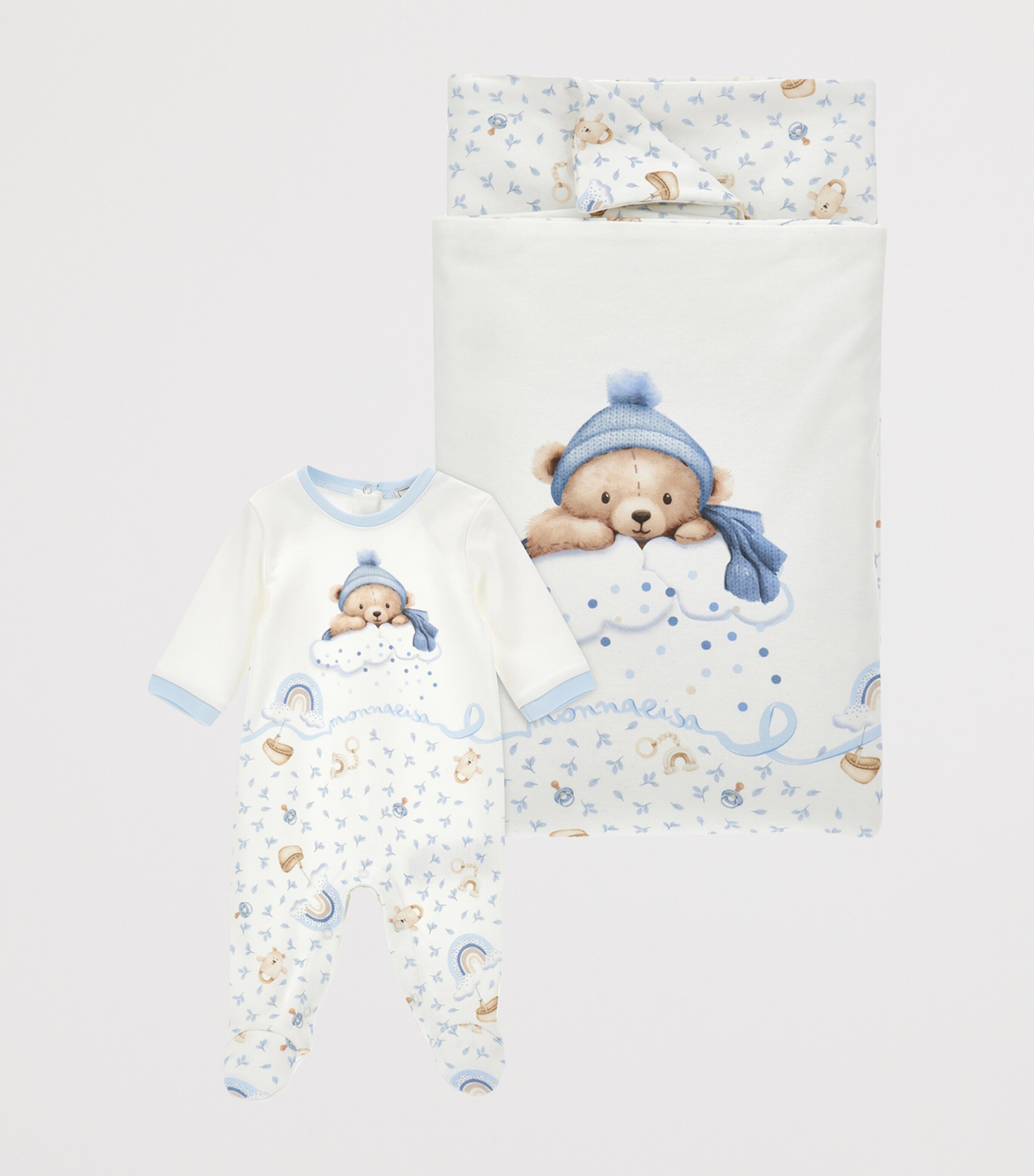 Teddy Bear All-In-One and Sleeping Bag Set (1-9 Months) PANNA+NUVOLA Image 2