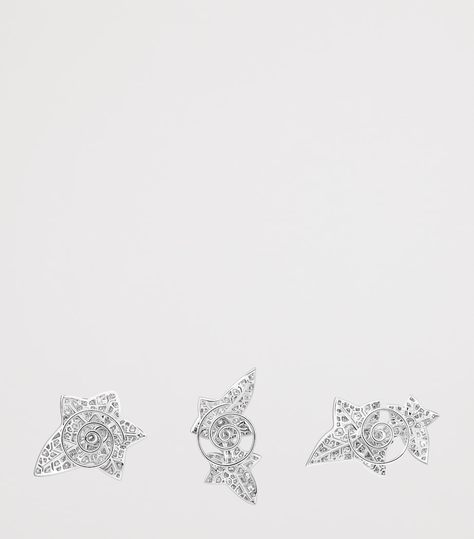 Boucheron White Gold and Diamond Lierre de Paris Brooch (Set of 3) White Gold Image 4