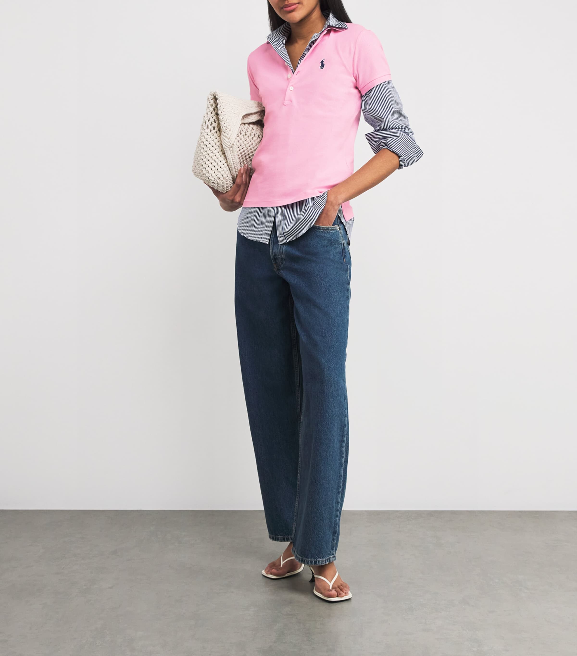 Stretch-Cotton Julie Polo Shirt COUNTRY CLUB PINK Image 2