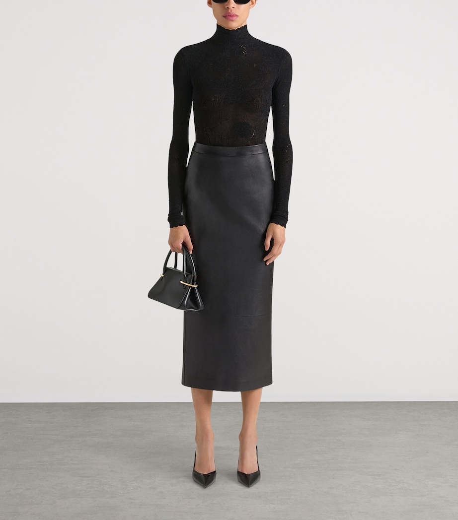 Calfskin Slingback Heels 65 BLACK Image 4