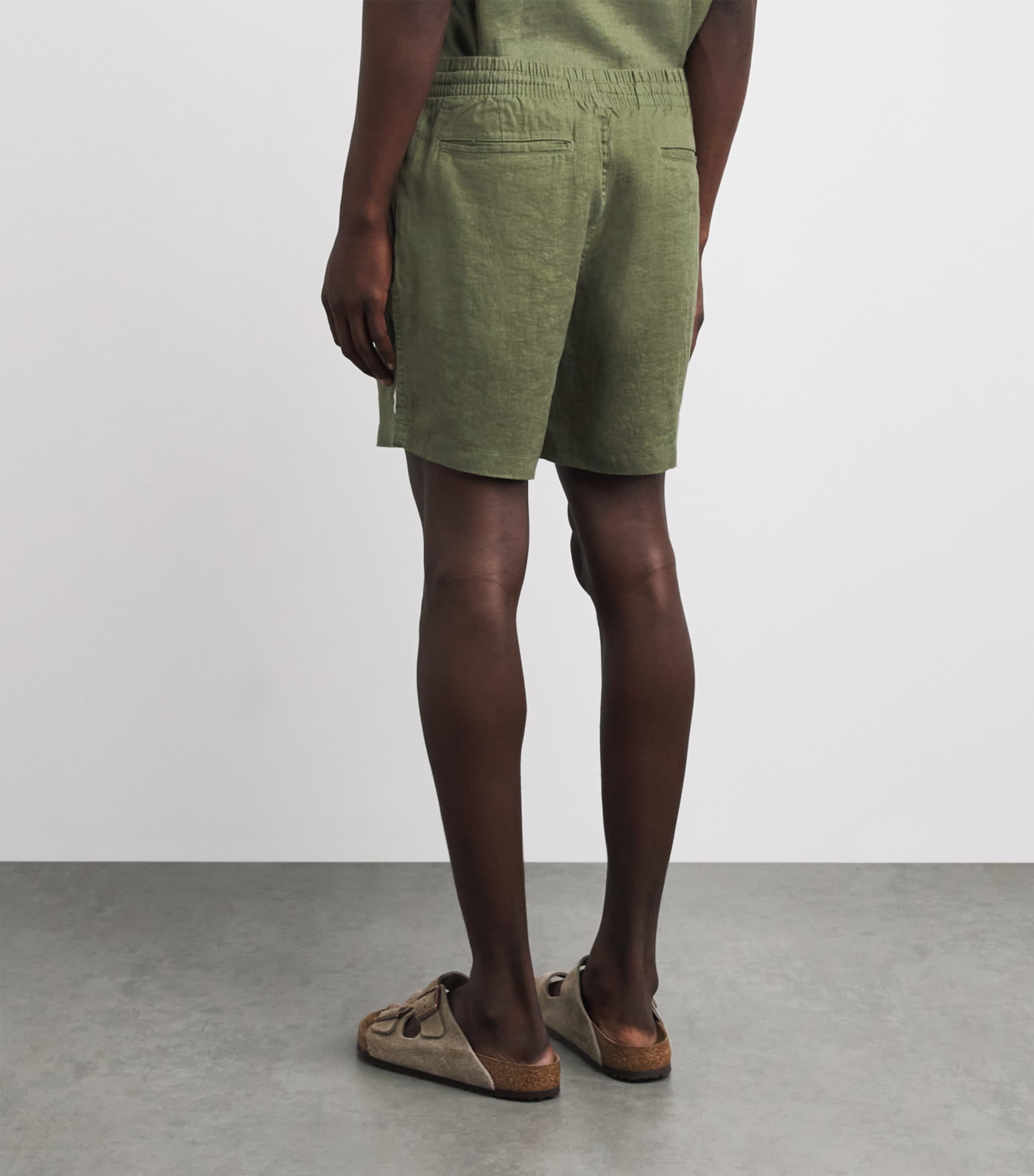 Polo Ralph Lauren Mens Linen Prepster Shorts Garden Trail Image 5