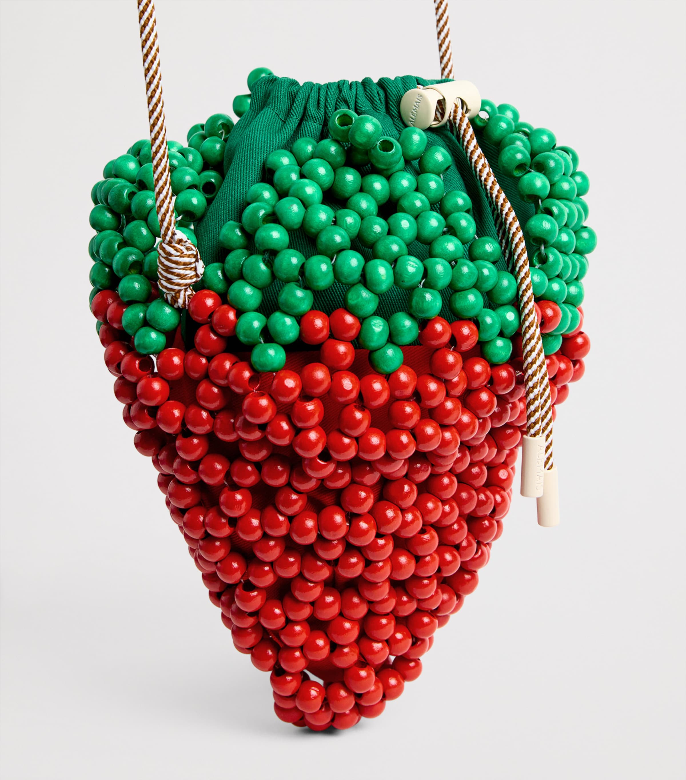 ALEMAIS Mini Beaded Strawberry Shoulder Bag Red Image 6