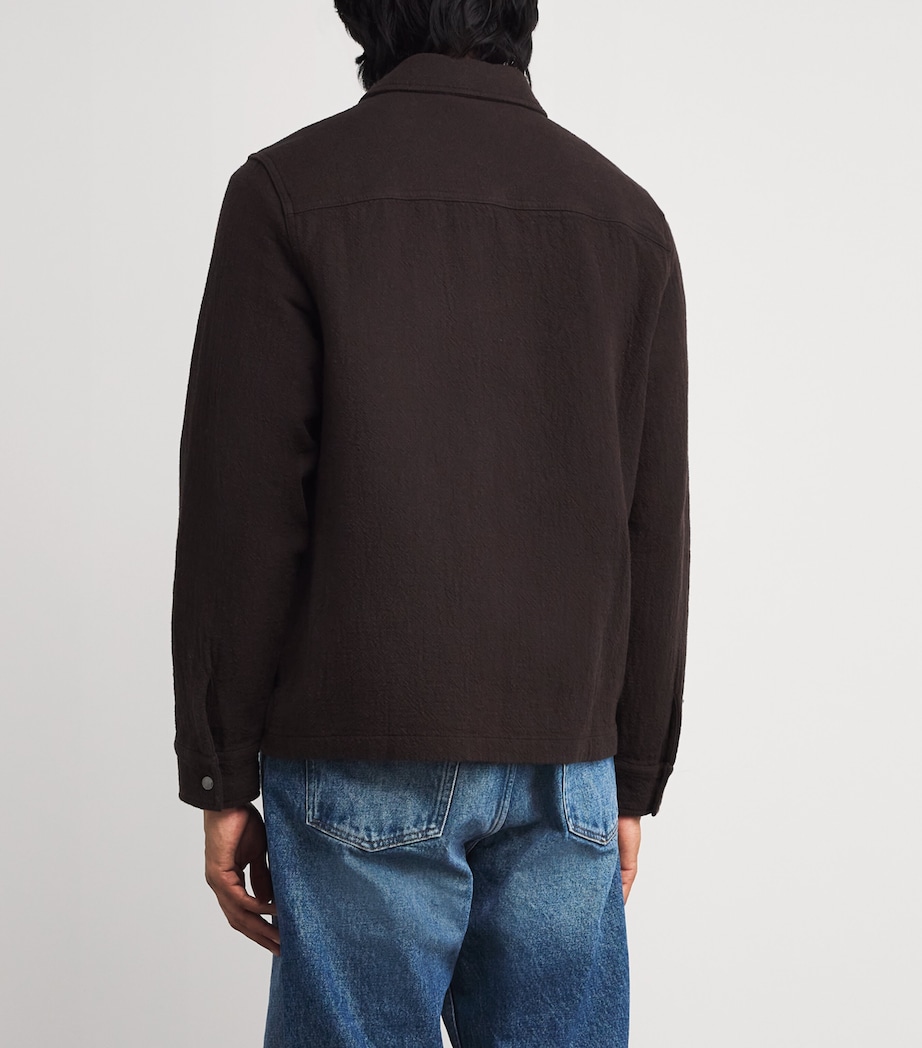 Cotton Romer Overshirt DARK BROWN Image 4