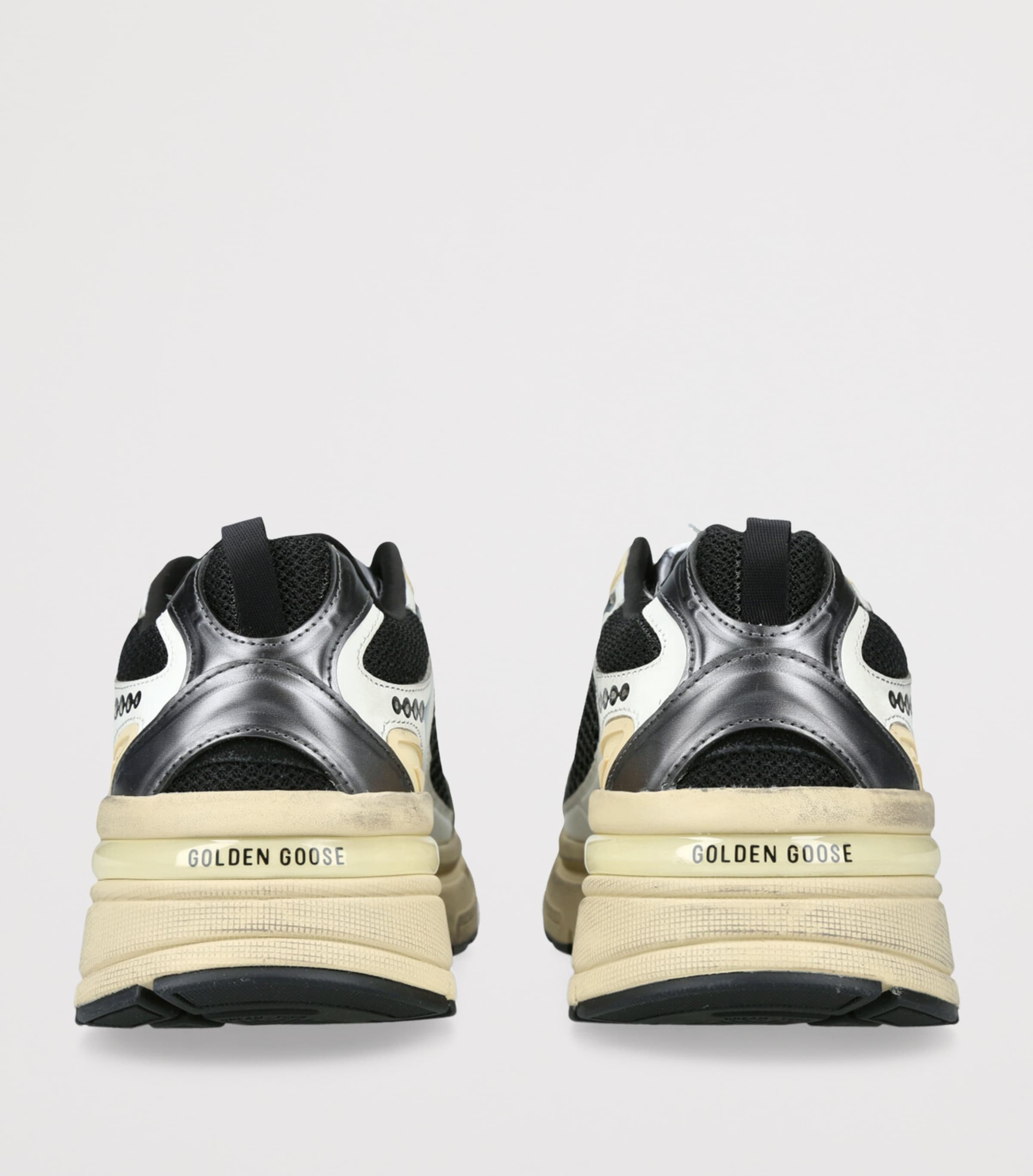 Golden Goose Leather Lightstar Low-Top Sneakers Blk/grey Image 2