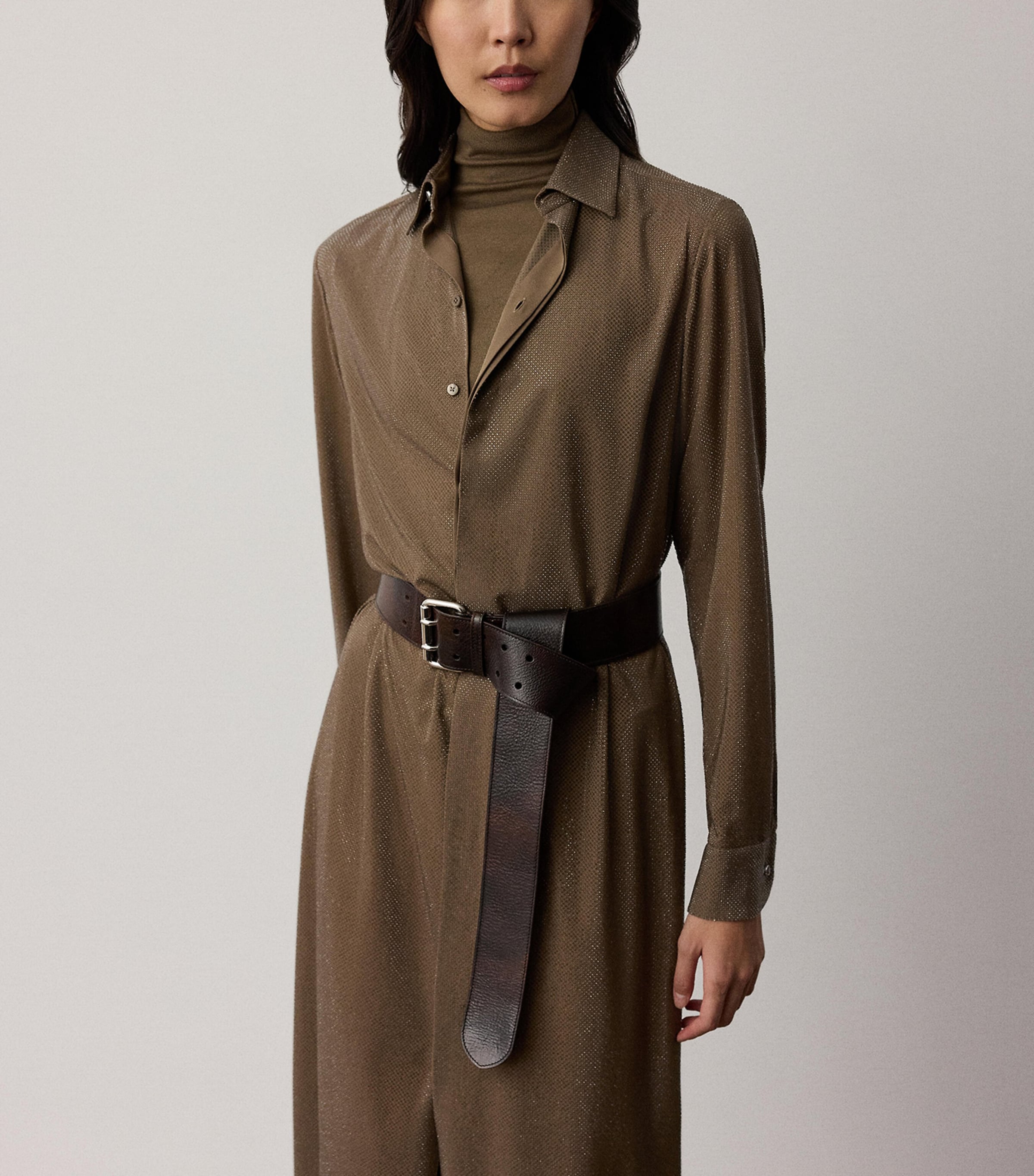 Ralph Lauren Collection Womens Silk Embellished Adrien Dress Portobello Image 6