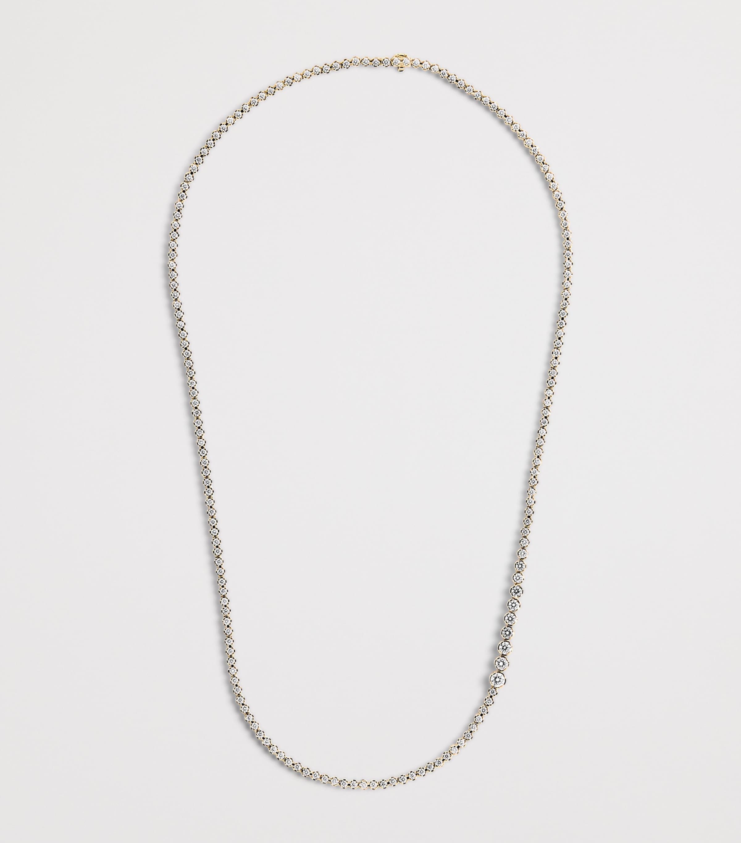 Yellow Gold and Diamond Nuage de Tennis Necklace YELLOW GOLD Image 3