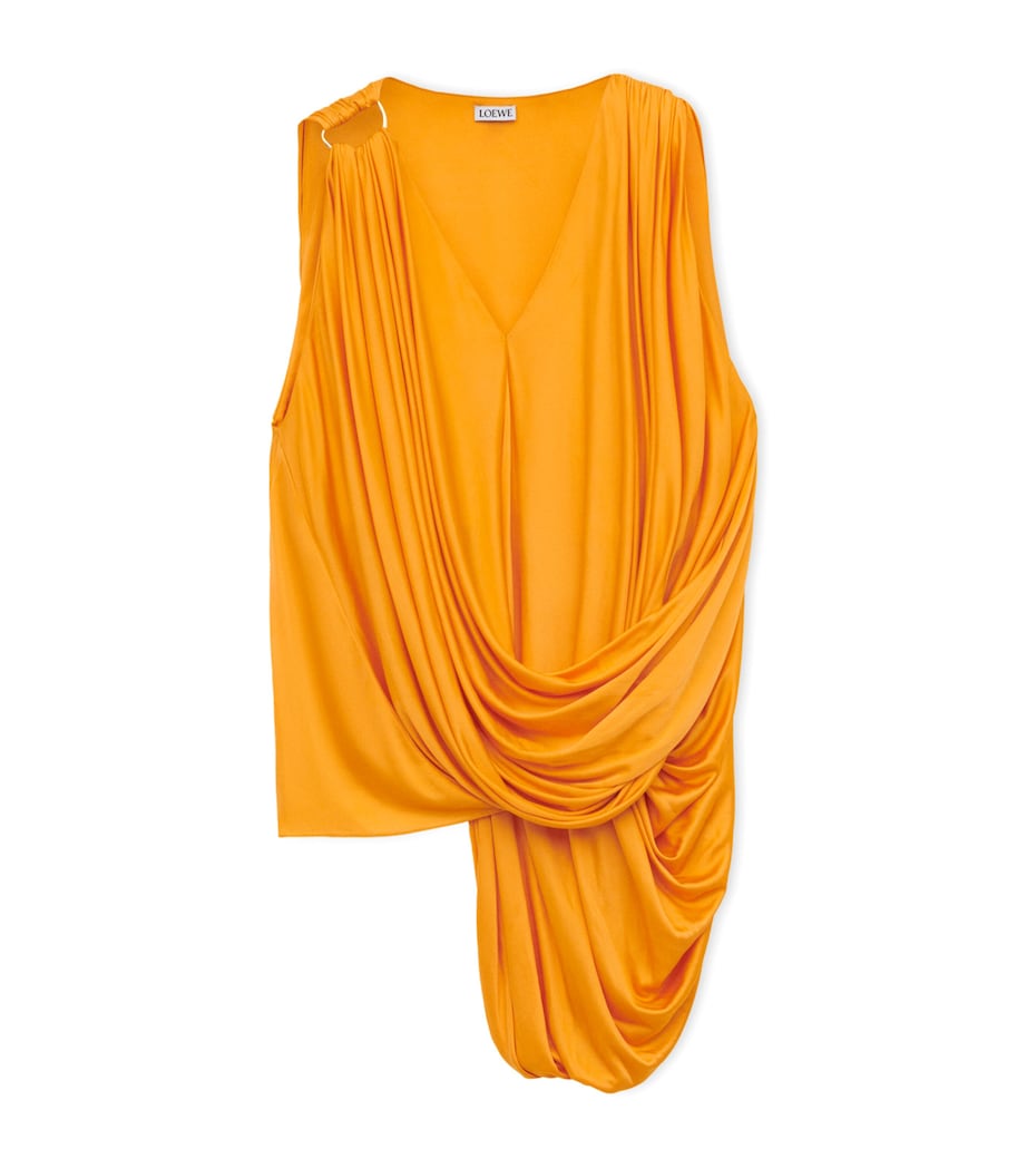 Draped Sleeveless Top DARK YELLOW Image 1