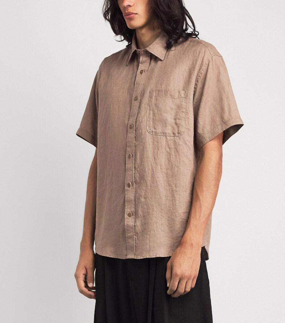 NN.07 Mens Linen Short-Sleeve Shirt Clay Mirage Image 4