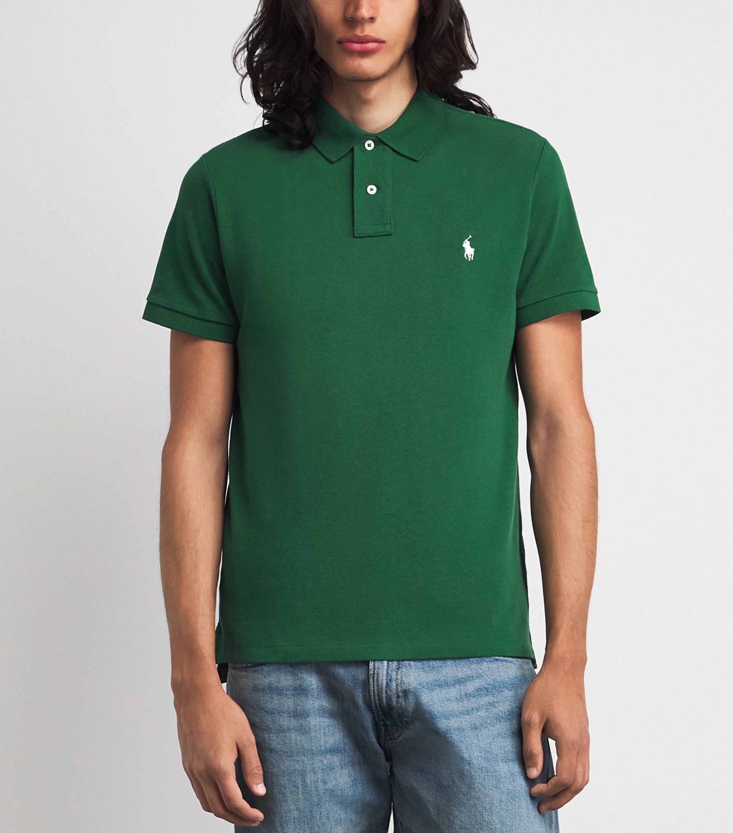 Polo Ralph Lauren Mens Cotton Mesh Custom-Fit Polo Shirt New Image 4