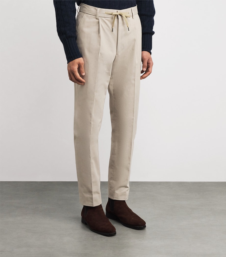 Cotton Twill Atrani Trousers STONE Image 3