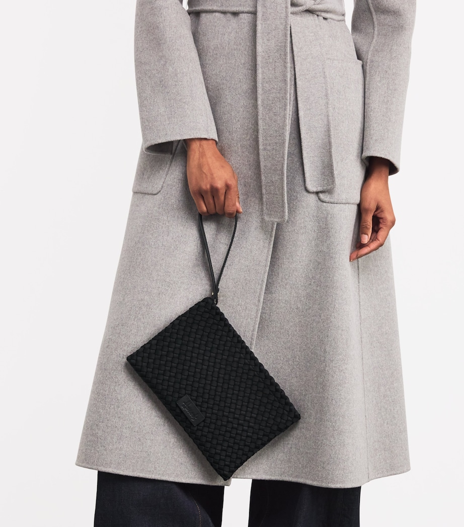 Harrods Neoprene Woven Pouch Black Image 2