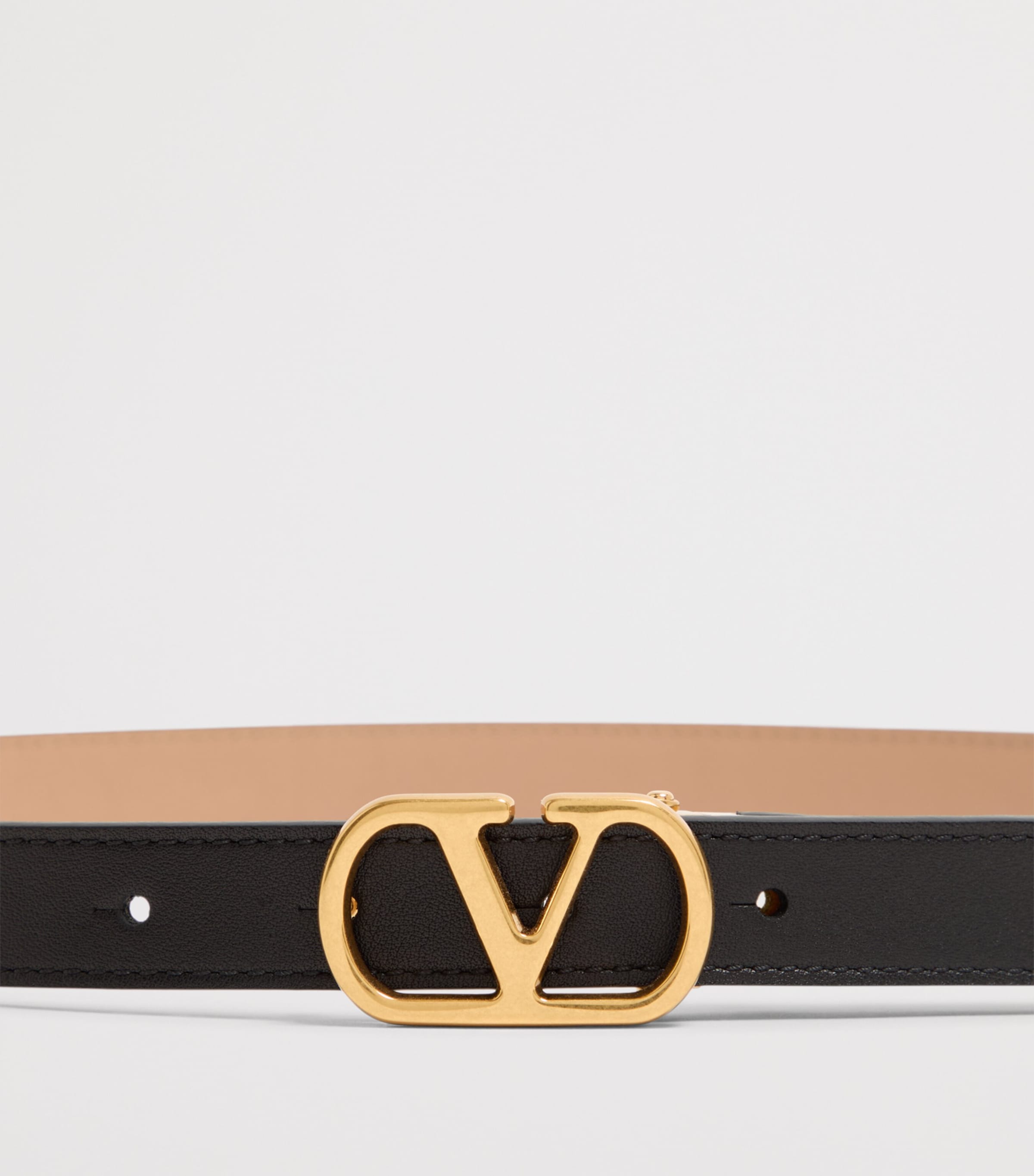 Leather Reversible VLogo Signature Belt DVW Image 4