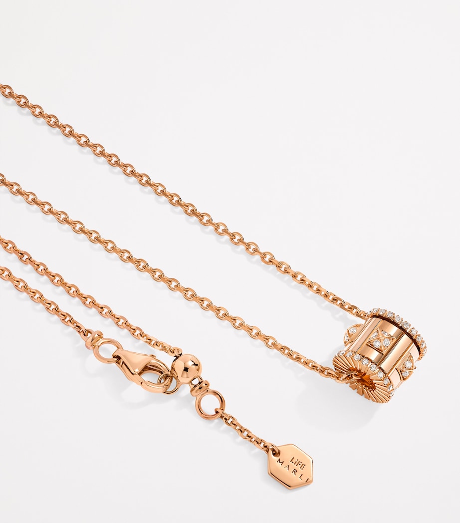 Rose Gold and Diamond LIFE Necklace ROSE GOLD Image 2