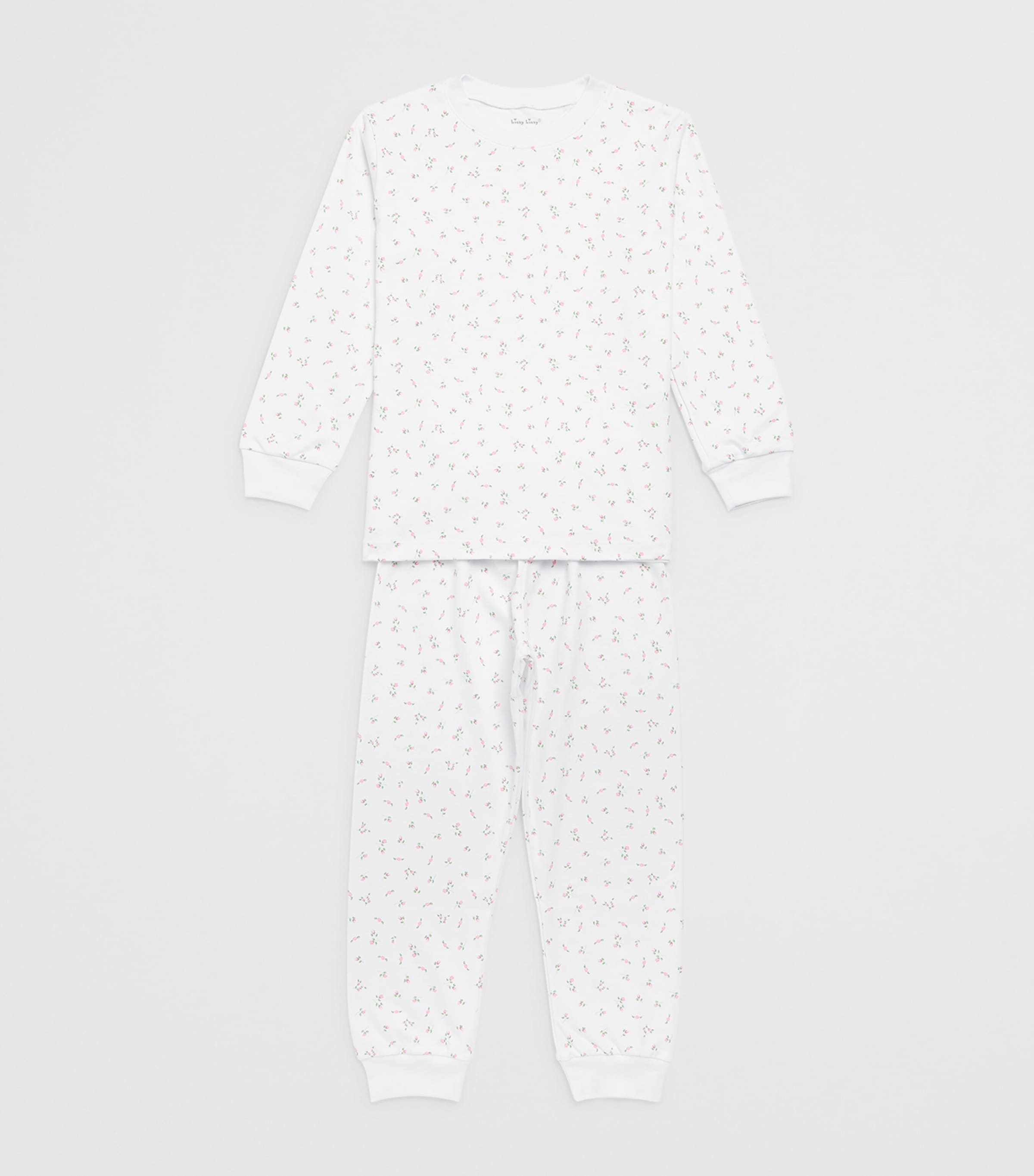 Kissy Kissy Pima Cotton Floral Pyjamas (8-10 Years) Roses Wh Image 3
