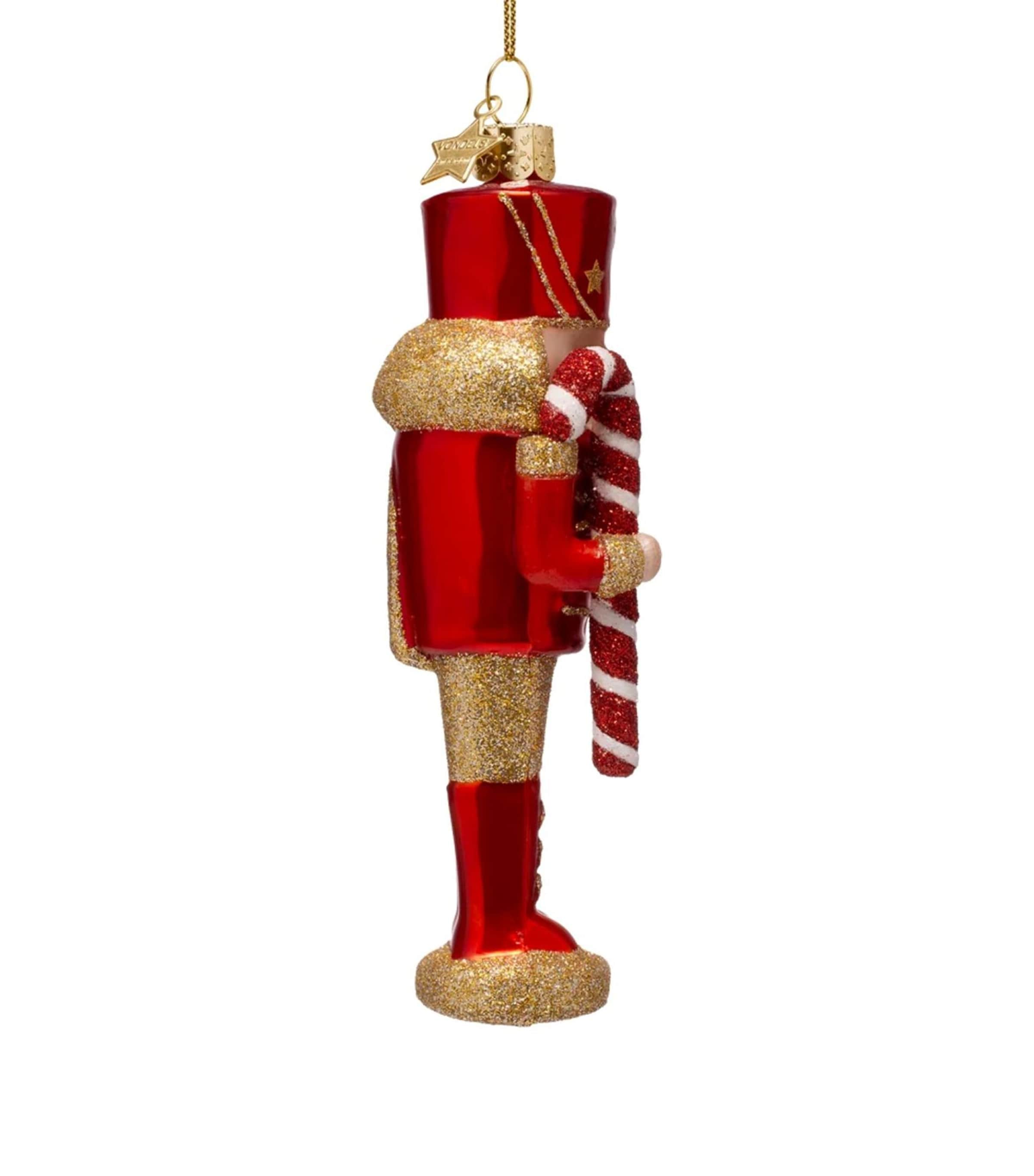 Harrods Candy Cane Nutcracker Ornament Red Image 4