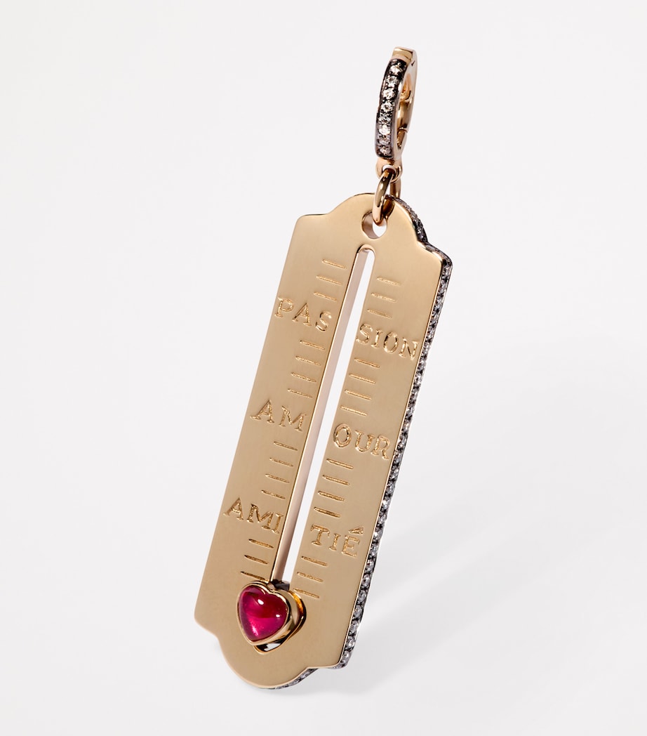 Yellow Gold, Diamond and Ruby LoveOmeter Pendant YELLOW GOLD Image 2