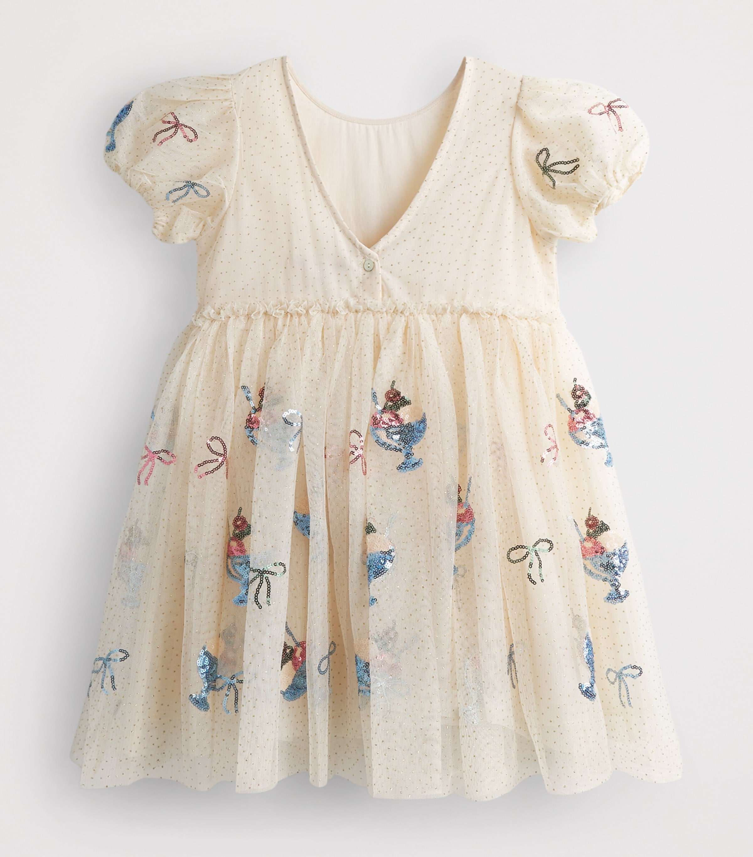 KONGES SLOJD Sequinned Yvonne Dress (18 Months - 10 Years) Gelato Image 2
