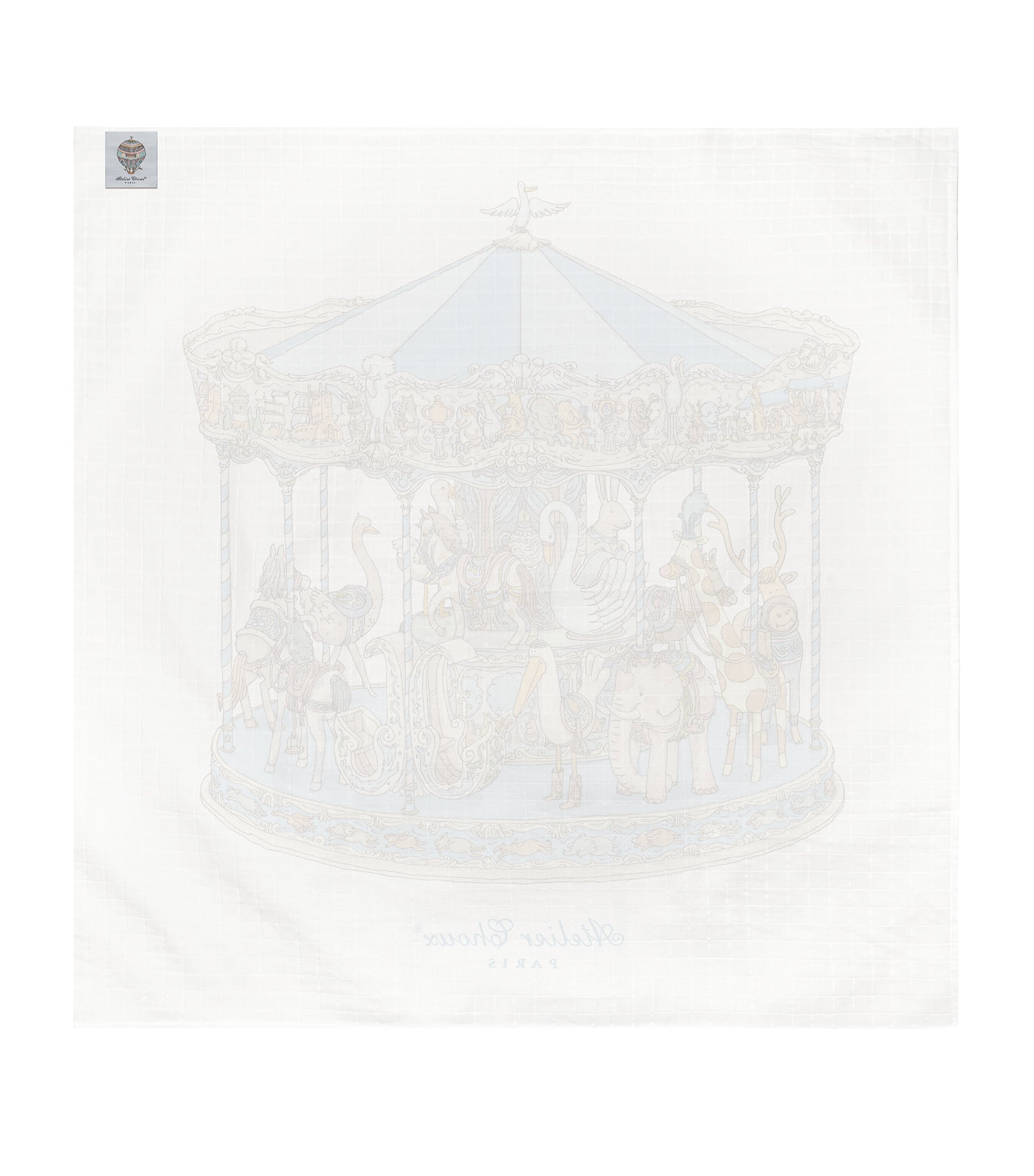 Cotton Carousel Swaddle BLUE Image 2