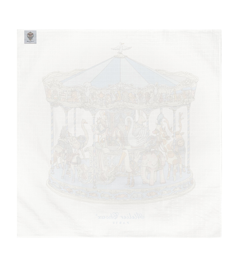 Cotton Carousel Swaddle BLUE Image 2