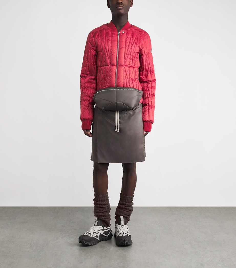 Rick Owens Mens x Moncler Down Geocamo Flight Jacket Carnelian Image 2