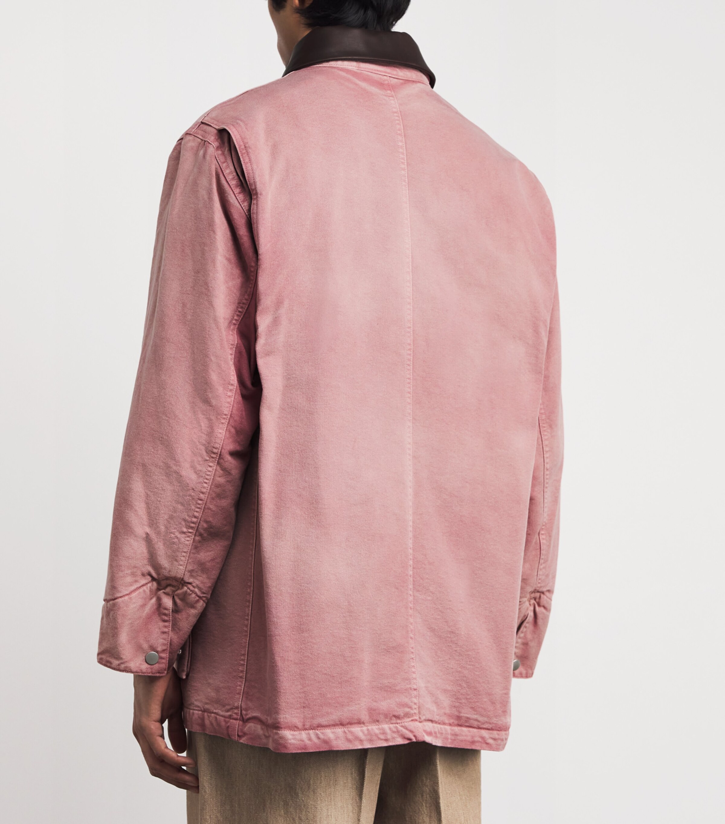 Organic Cotton Duck Workwear Jacket FADED BURGUNDY Image 4