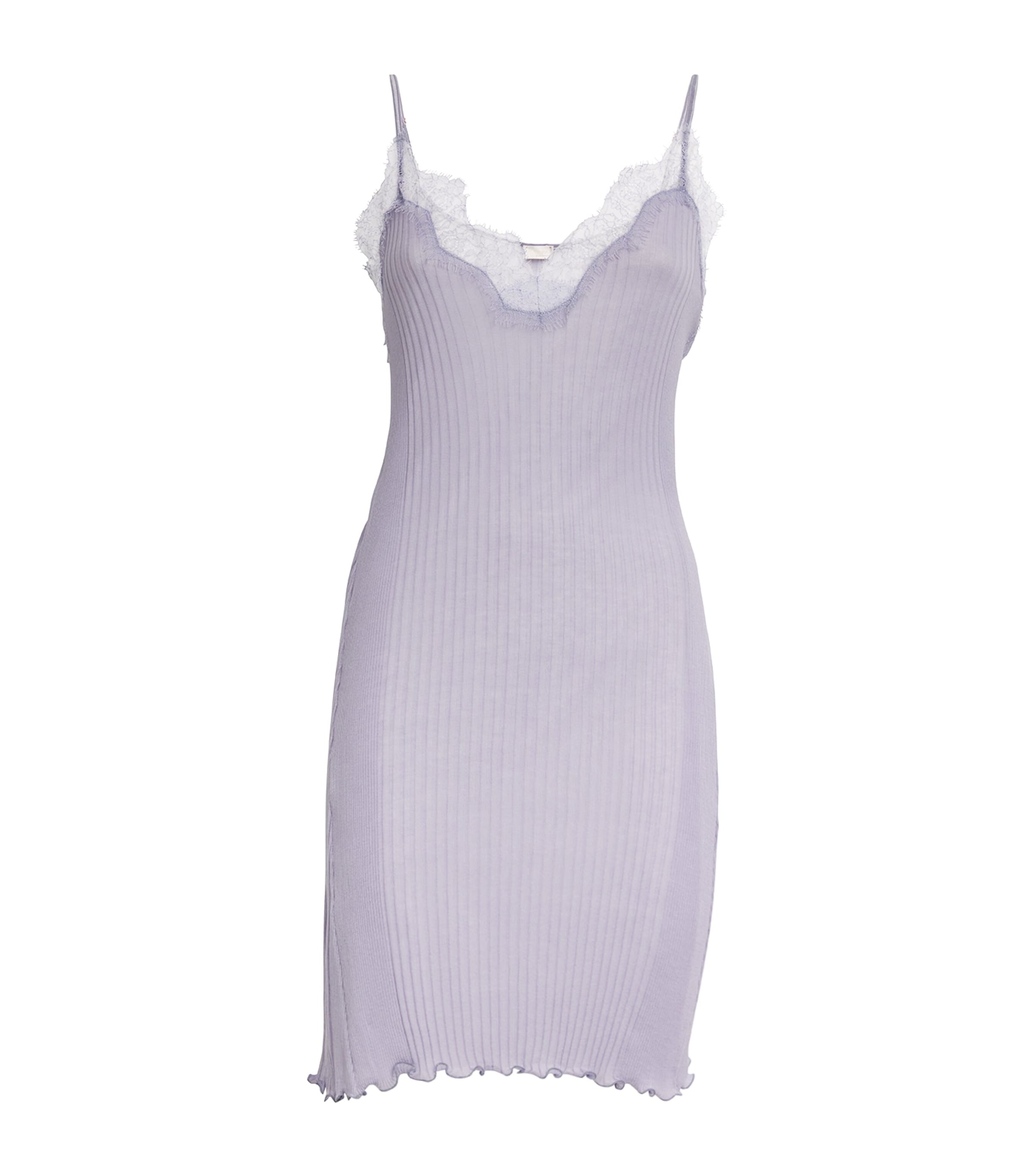 Zimmerli Pima Cotton Richelieu Nightdress In Purple