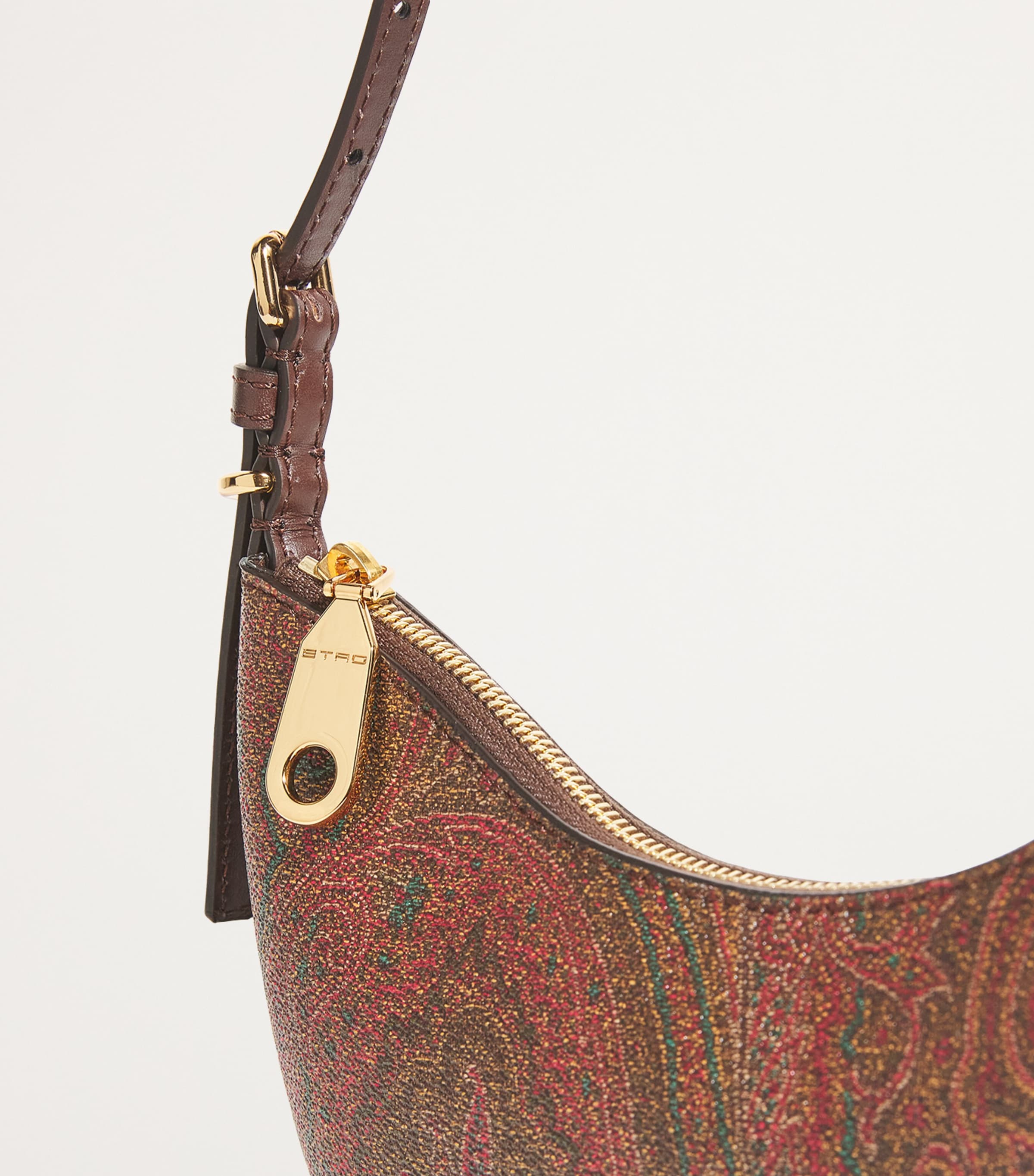 Etro Brown Small Paisley Print Shoulder Bag | Harrods UK