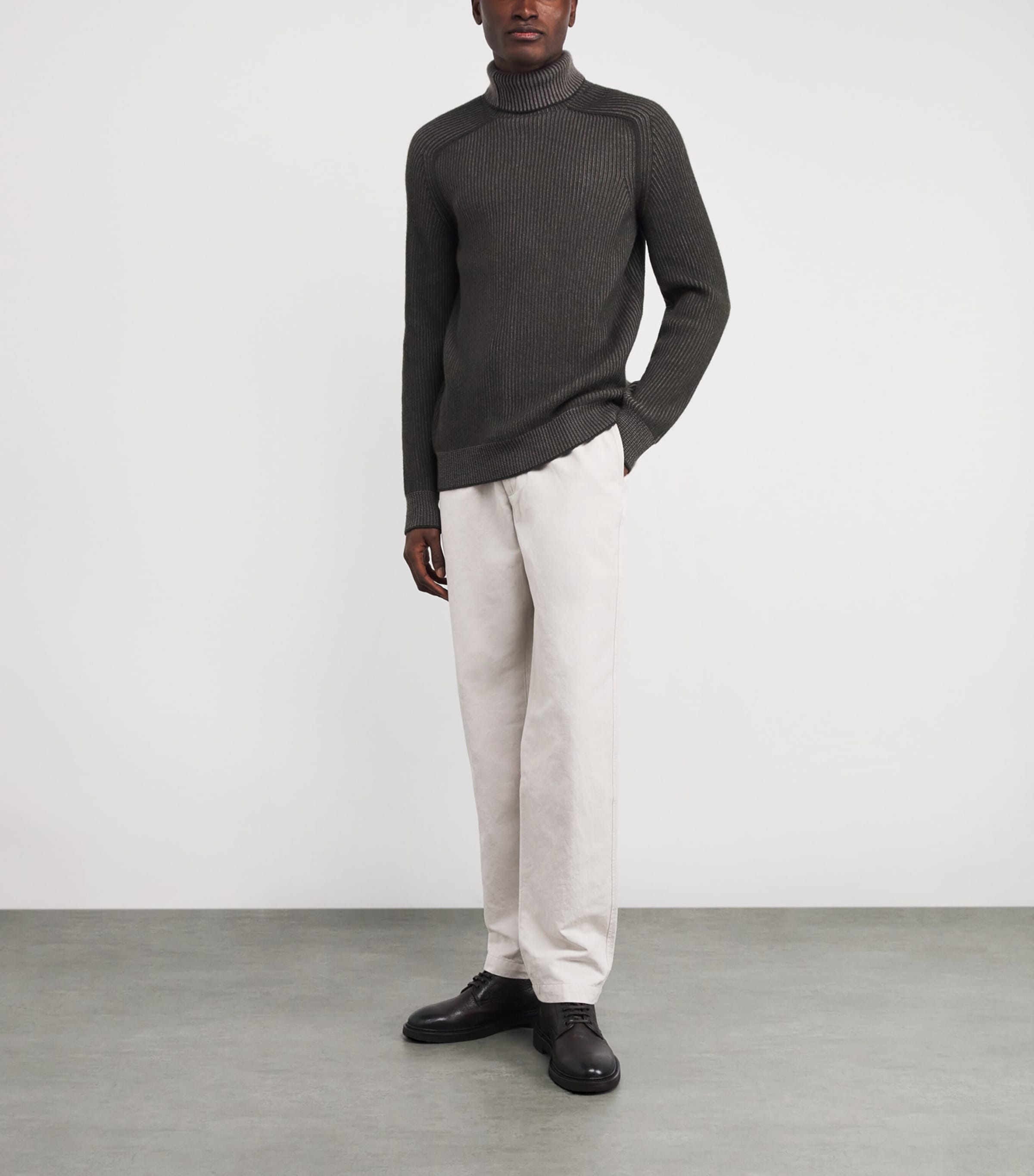 Cotton Twill Summer Mindset Trousers N55 LEAD GREY Image 2