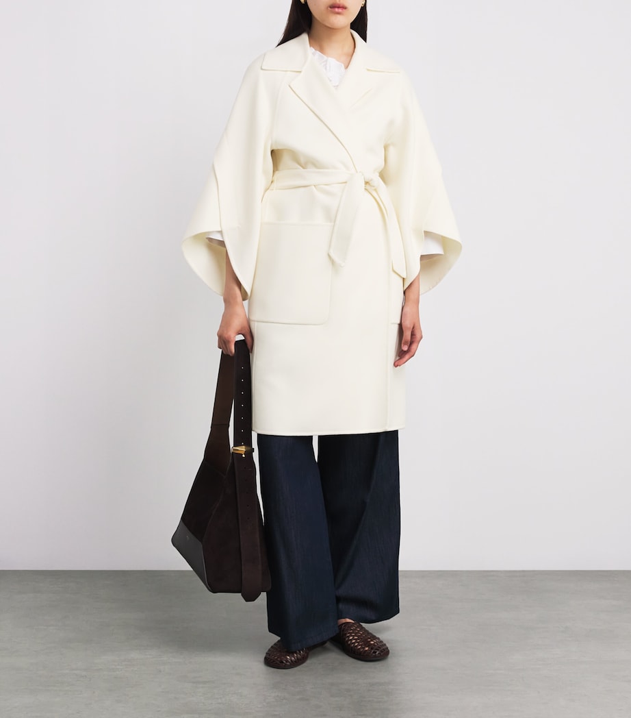 Wool-Cashmere Wrap Coat WHITE Image 2