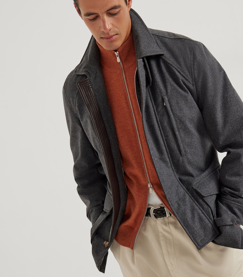 Cashmere Zip-Up Cardigan CHB40 Image 4