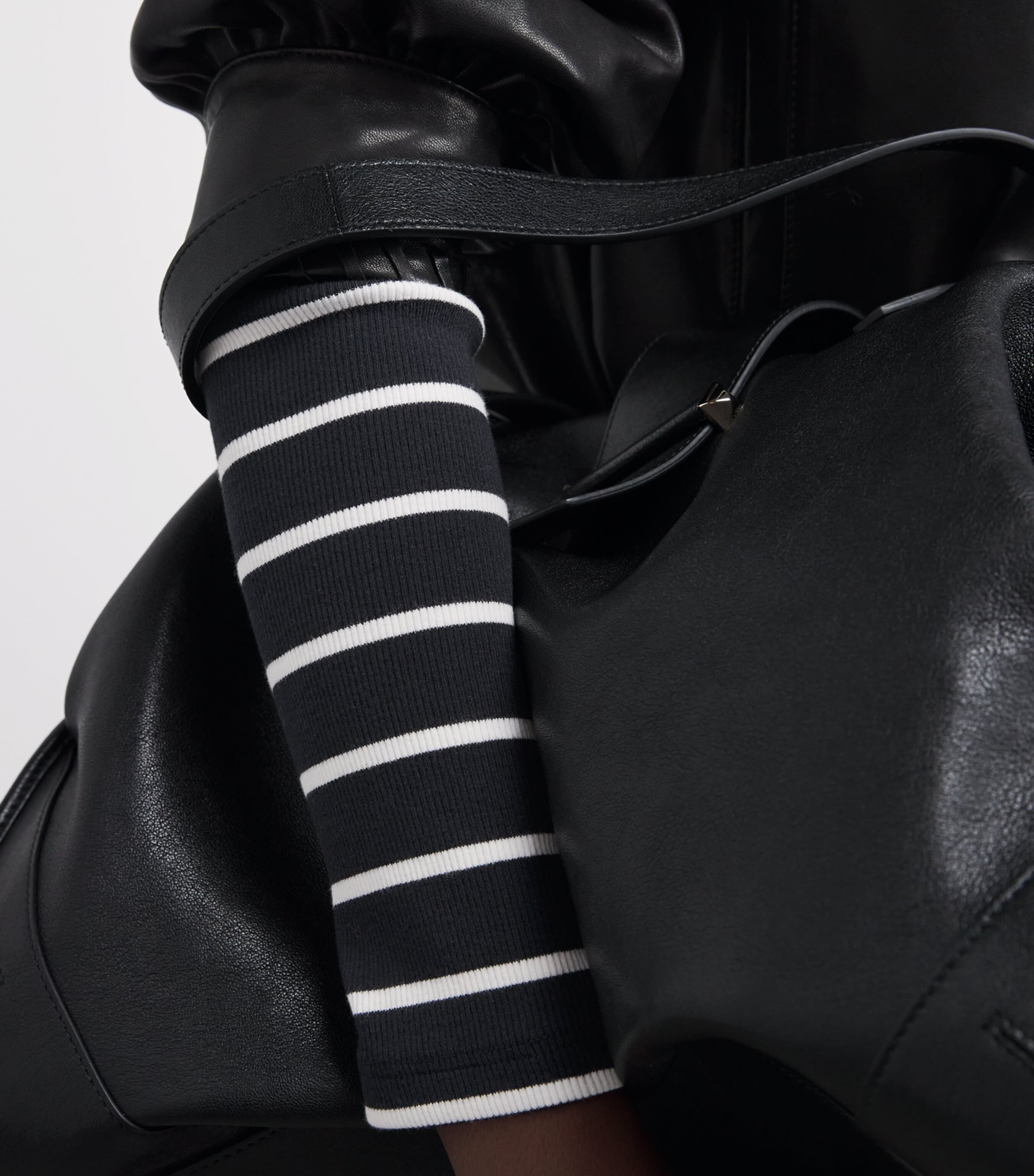 Stretch-Cotton Stripe Perfect Basic Top NAVY/SOFT WHITE Image 6