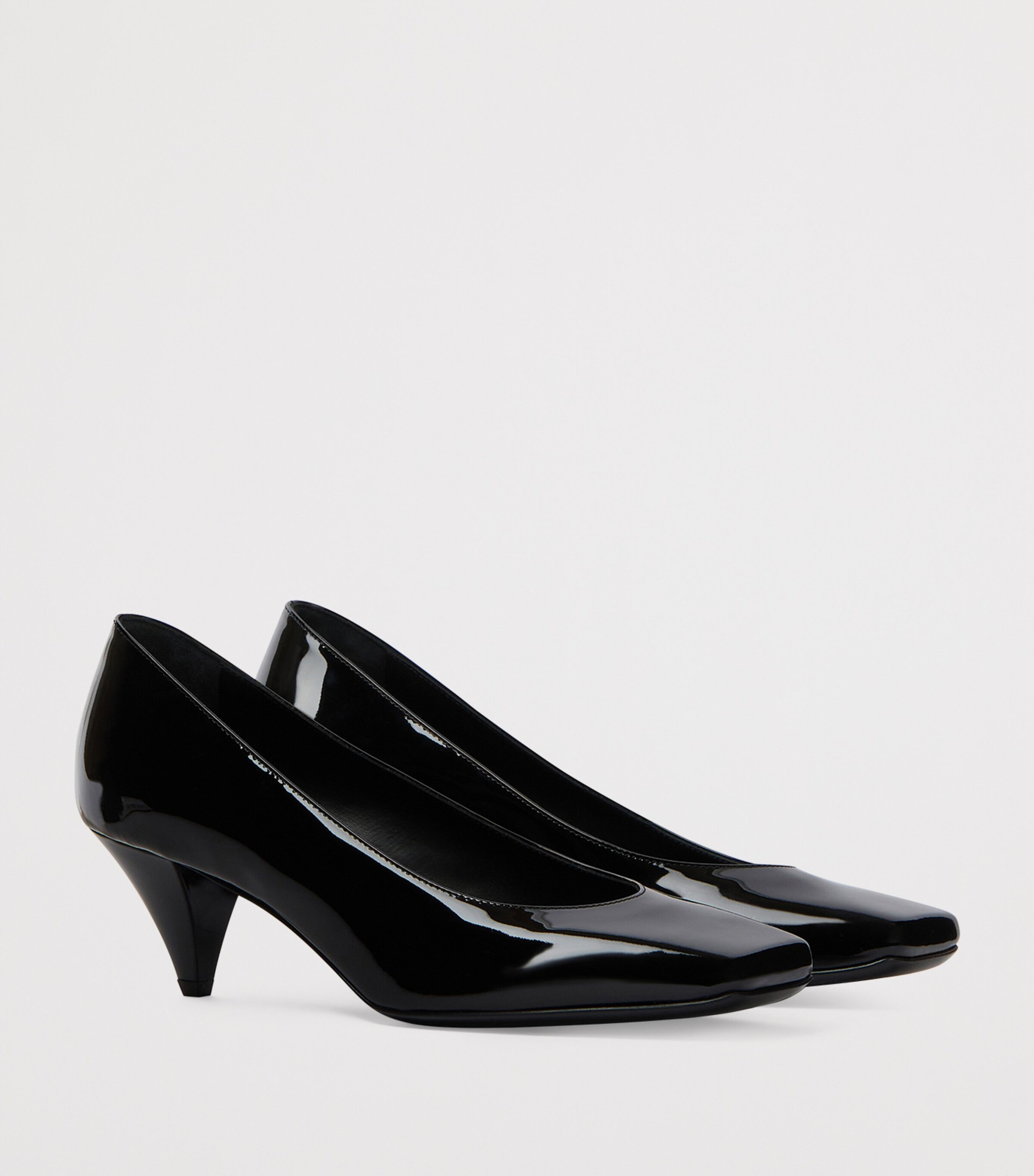 Givenchy Patent Leather Square-Toe Pumps 55 Black Image 2
