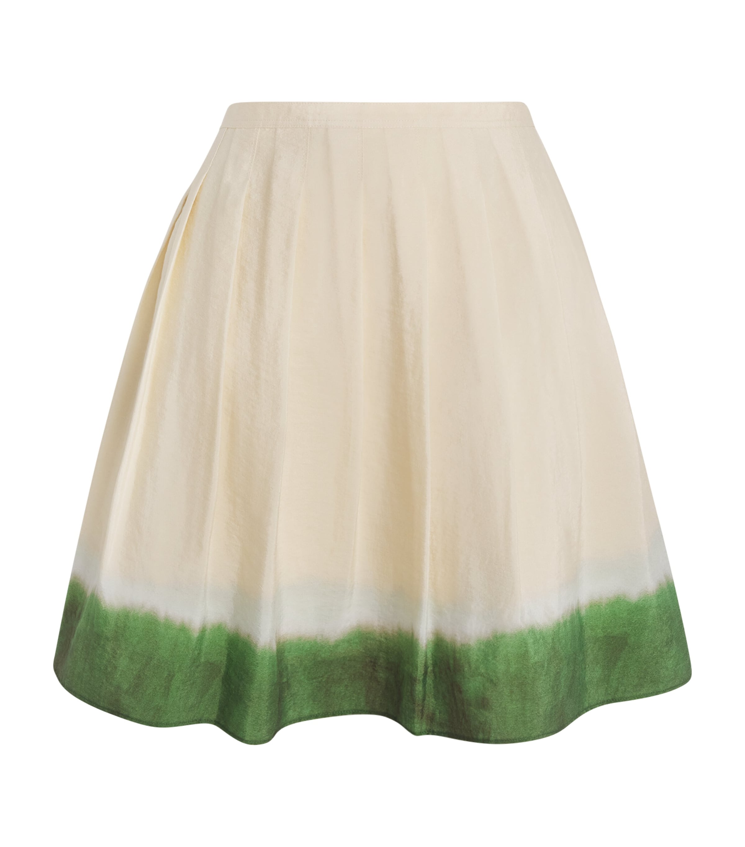 Vince Womens Dip Dye Pleated Midi Skirt Prclain/herba Image 1
