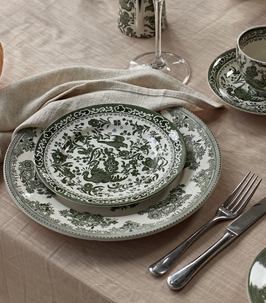 Set of 4 Asiatic Pheasants Plates (25cm) DARK GREEN Image 2