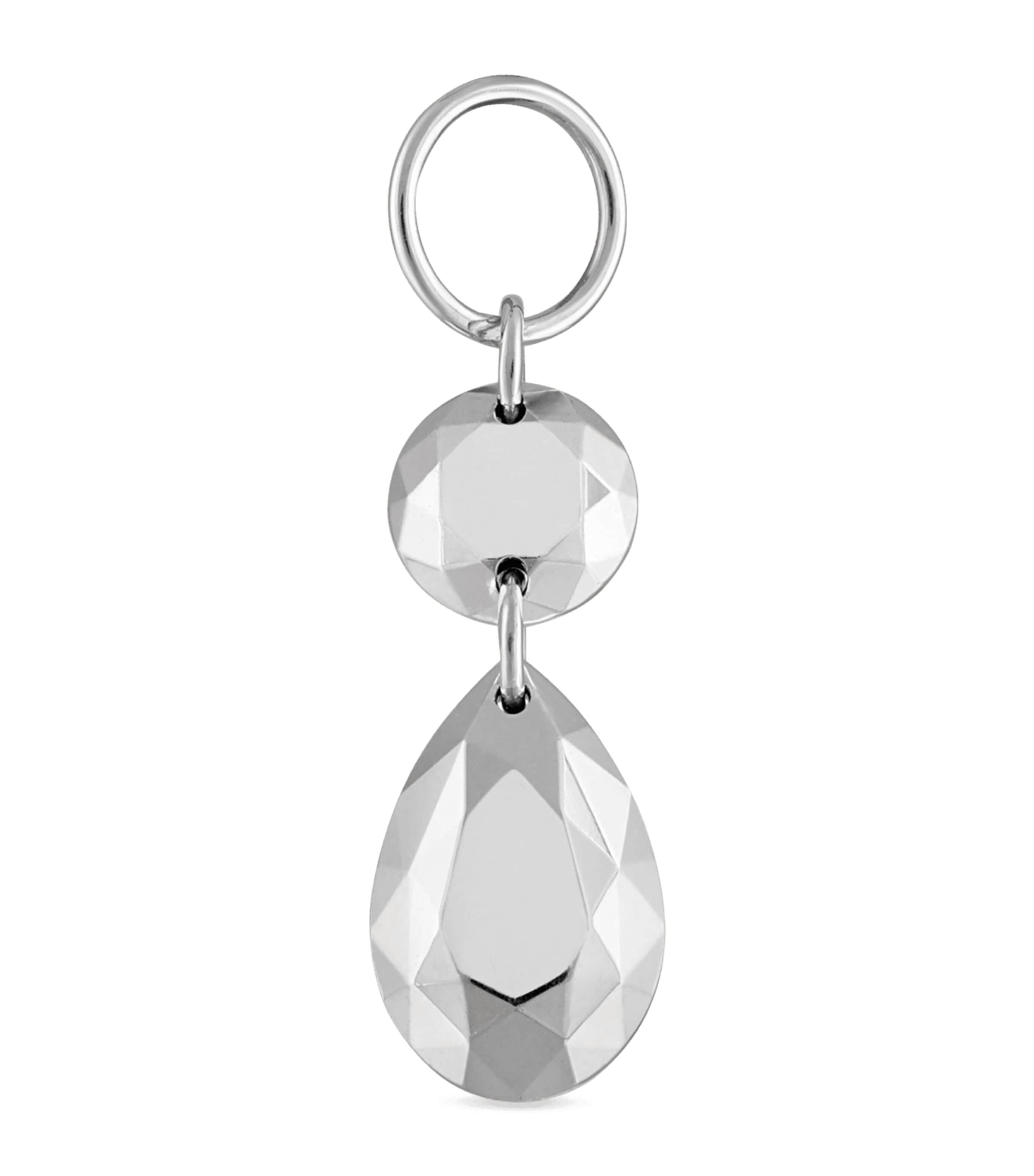 Maria Tash Double Faceted Gold Charm In White