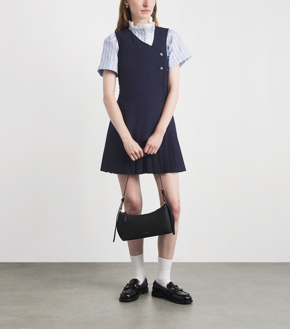 Claudie Pierlot Womens Wool-Blend Stripe Mini Dress Dual Color Image 2