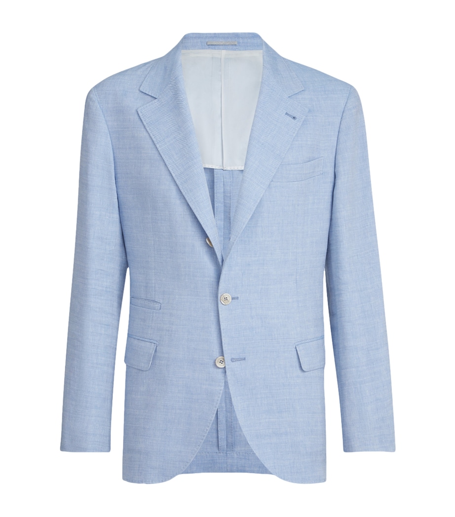 Brunello Cucinelli Mens Linen-Wool Deconstructed Blazer Image 1