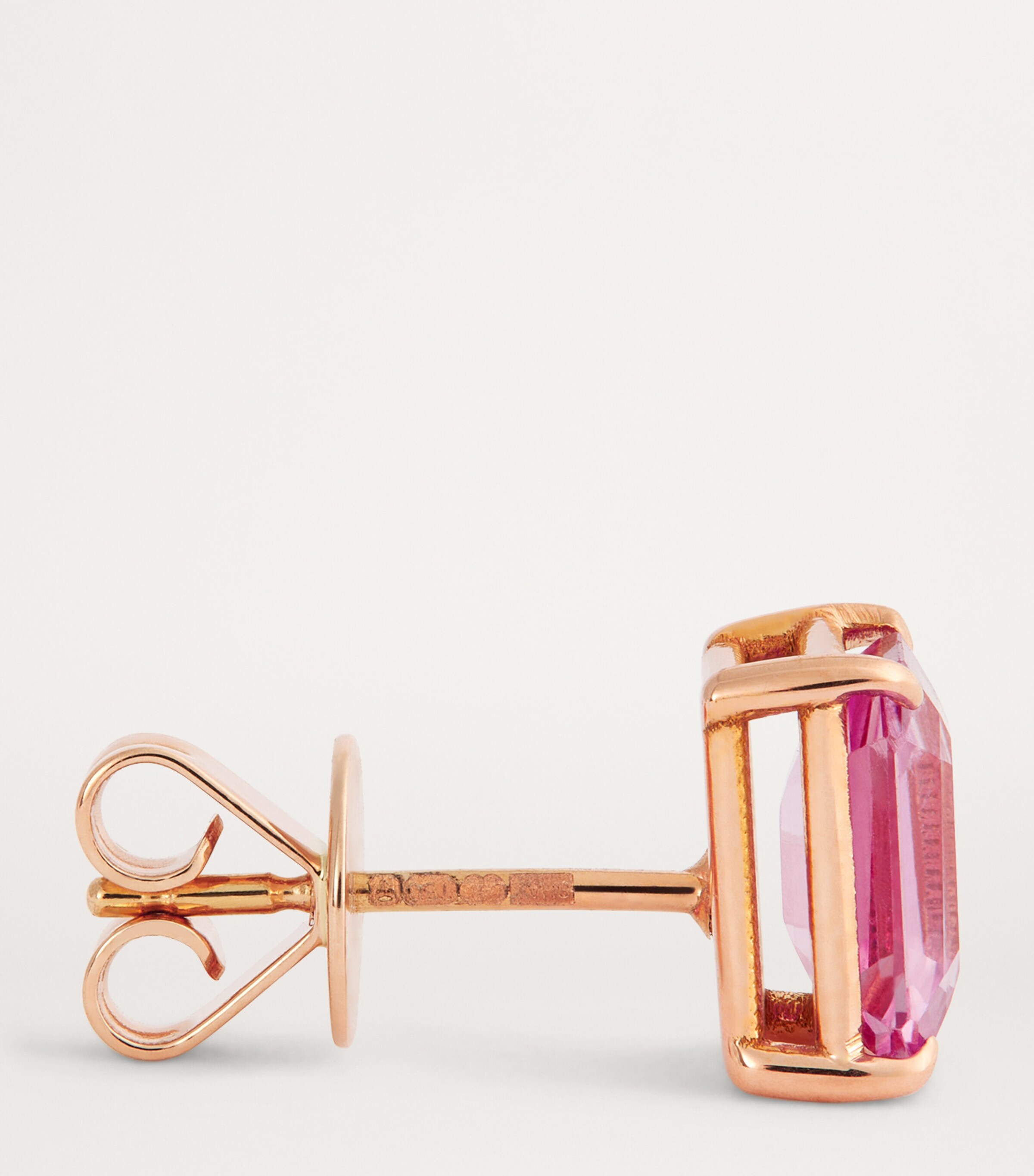 SHAY Rose Gold and Pink Sapphire Stud Earrings Rose Gold Image 4